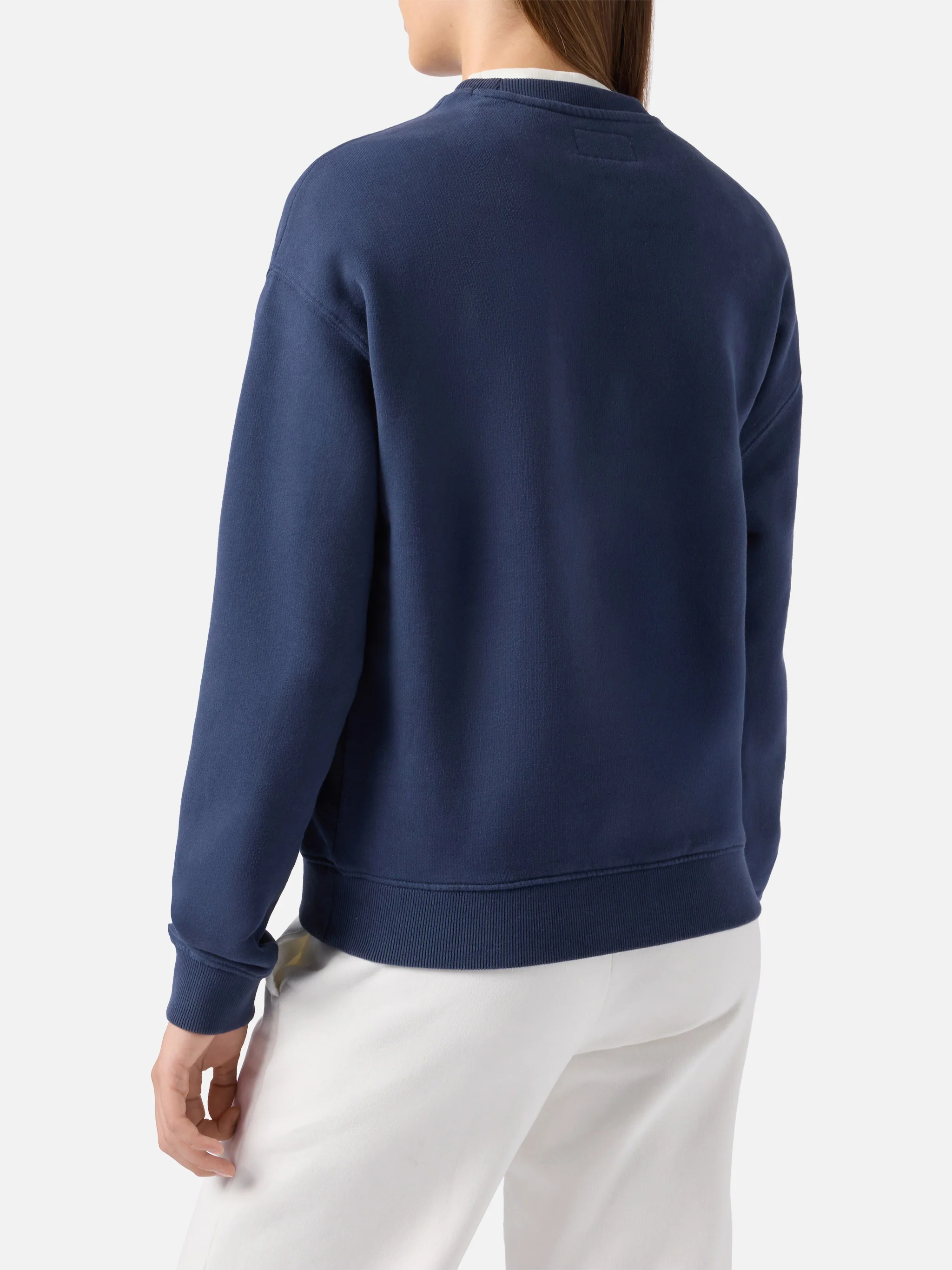 Felpa Stardust in cotone blu con stampa St. Barth sport club - Image 3