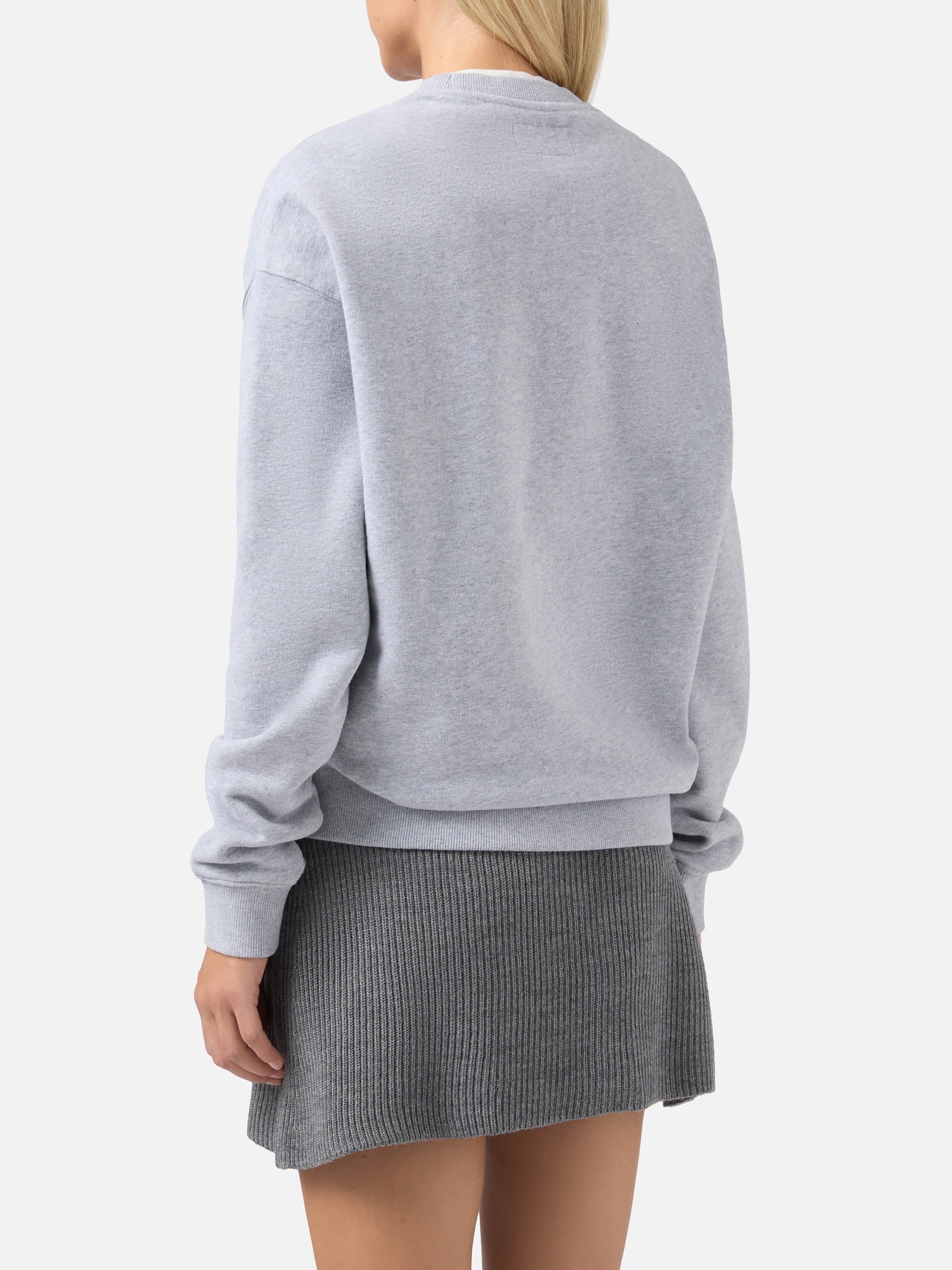 Felpa Stardust in cotone grigio con stampa flock St. Barth sport club - Image 3