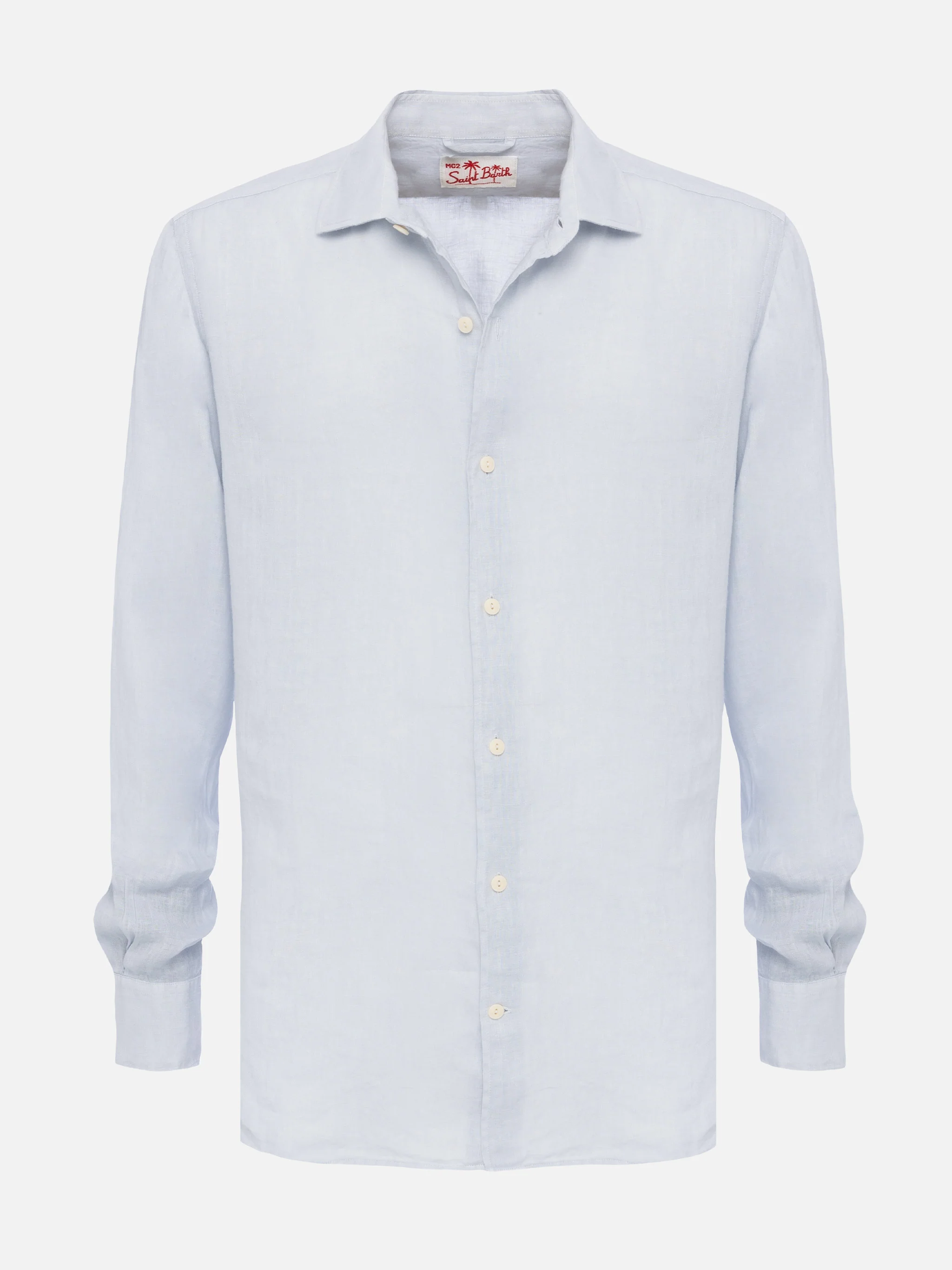 Camicia Pamplona in lino grigio pietra - Image 4