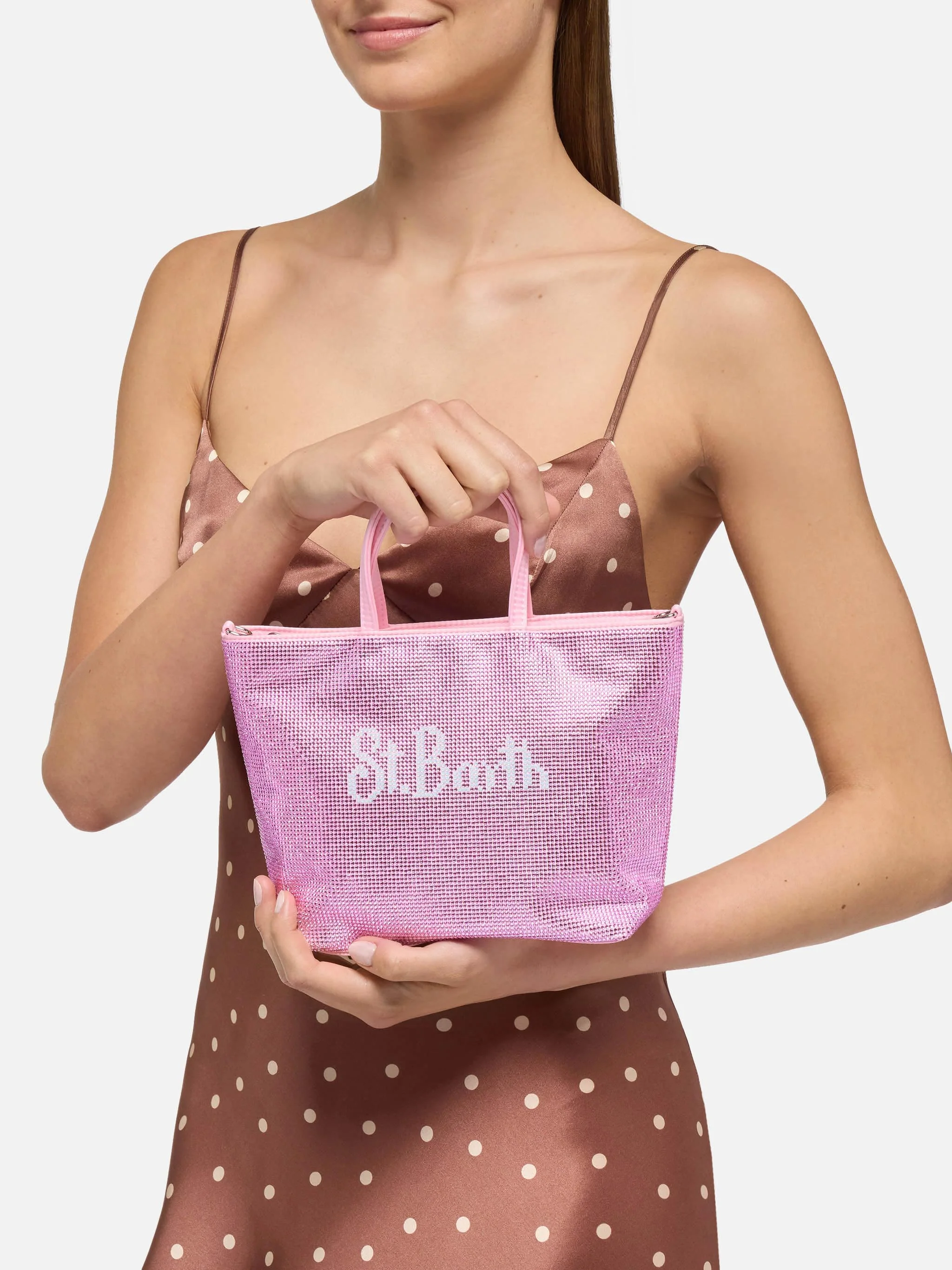 Strass Mini Bag con strass rosa - Image 5