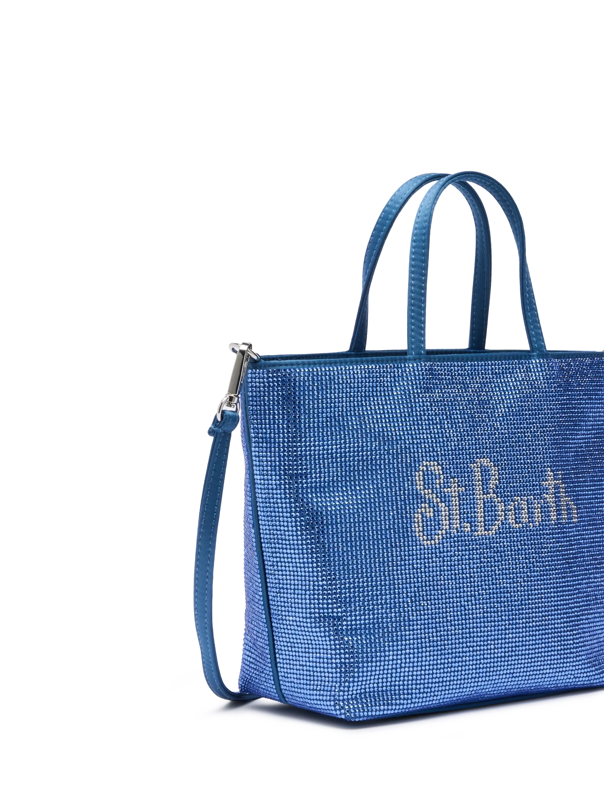 Strass Mini Bag con strass blu avio - Image 3