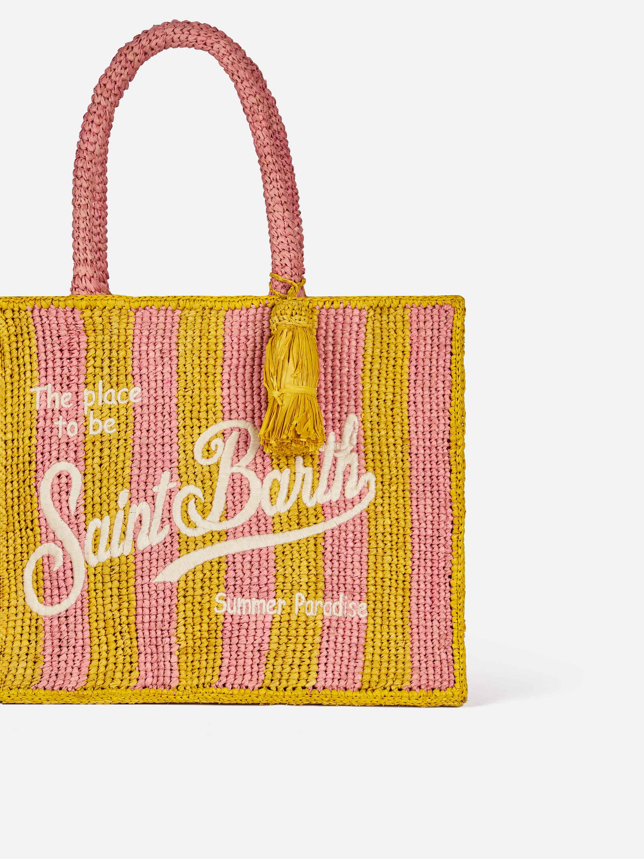 Borsa Colette in rafia rigata - Image 3