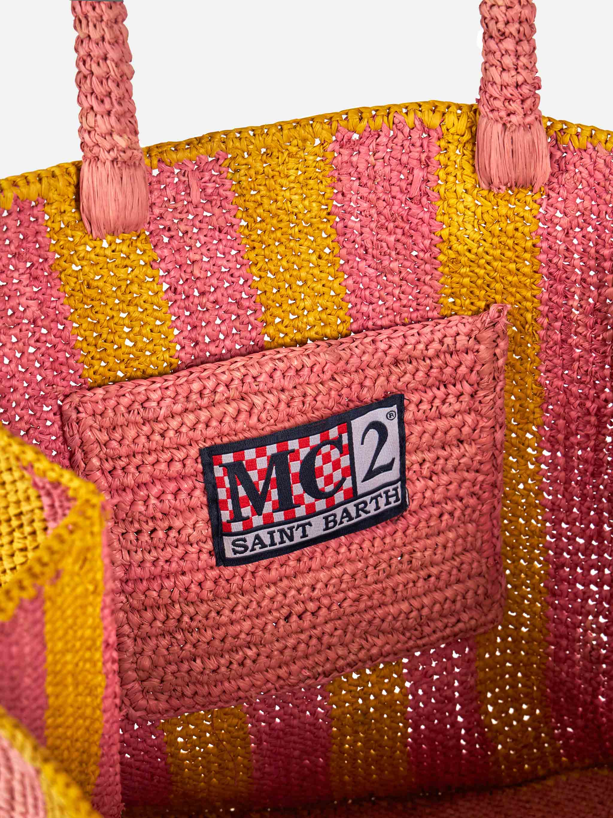 Borsa Colette in rafia rigata - Image 4