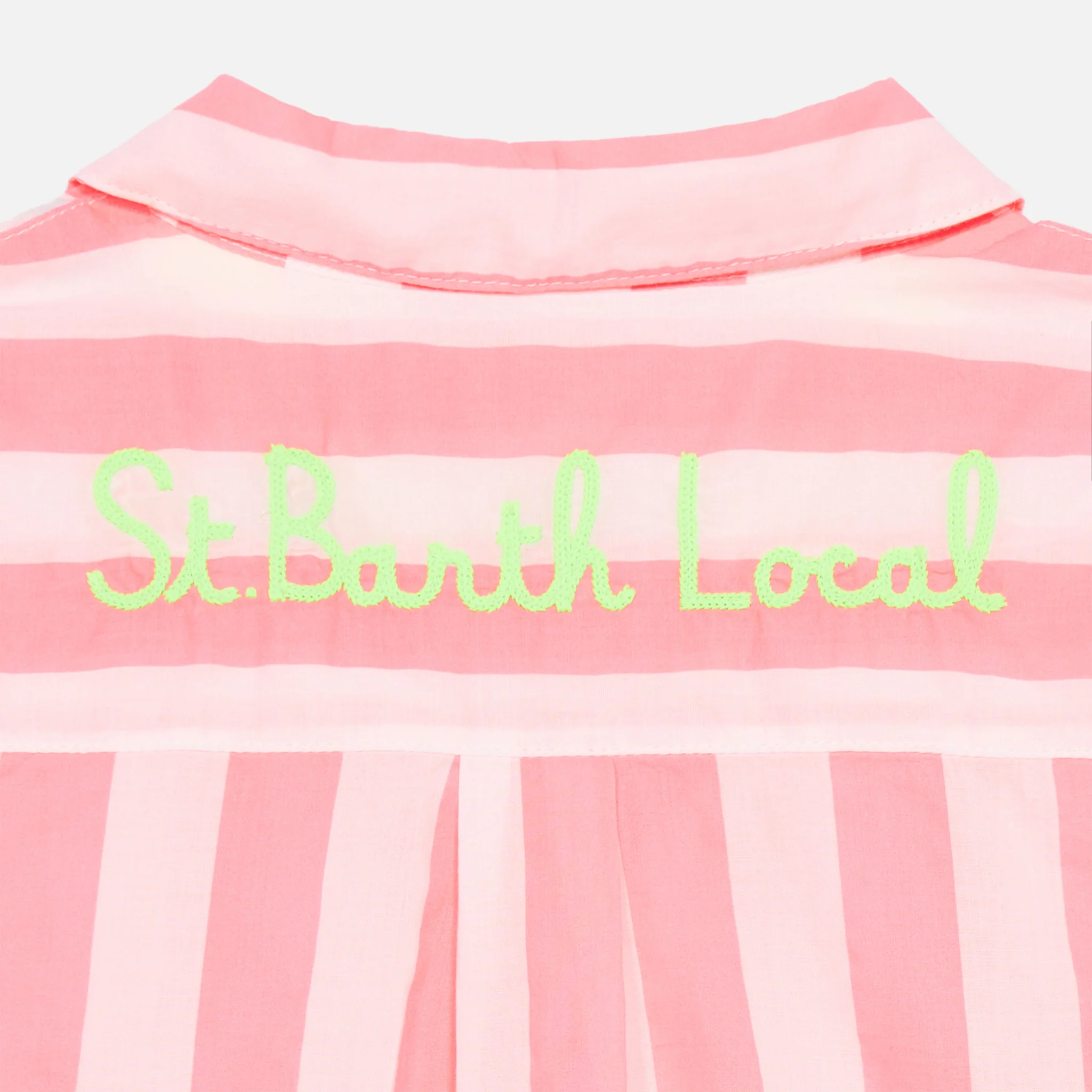 Mini camicia Brigitte a righe con ricamo St. Barth Local - Image 3