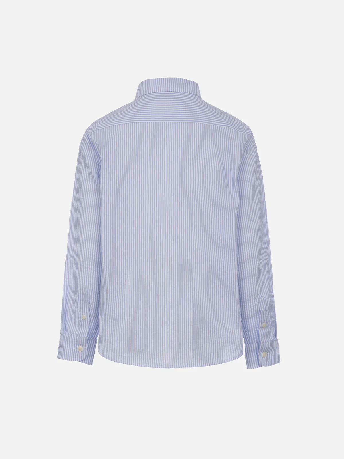 Camicia Agnes in cotone seersucker rigato da bambino - Image 2