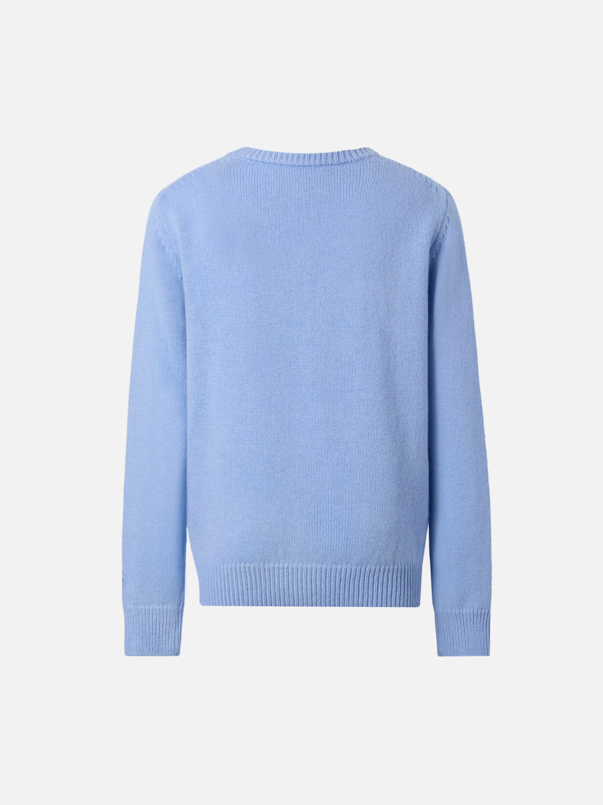 Girocollo Douglas in misto cashmere con jacquard Cortina - Image 3