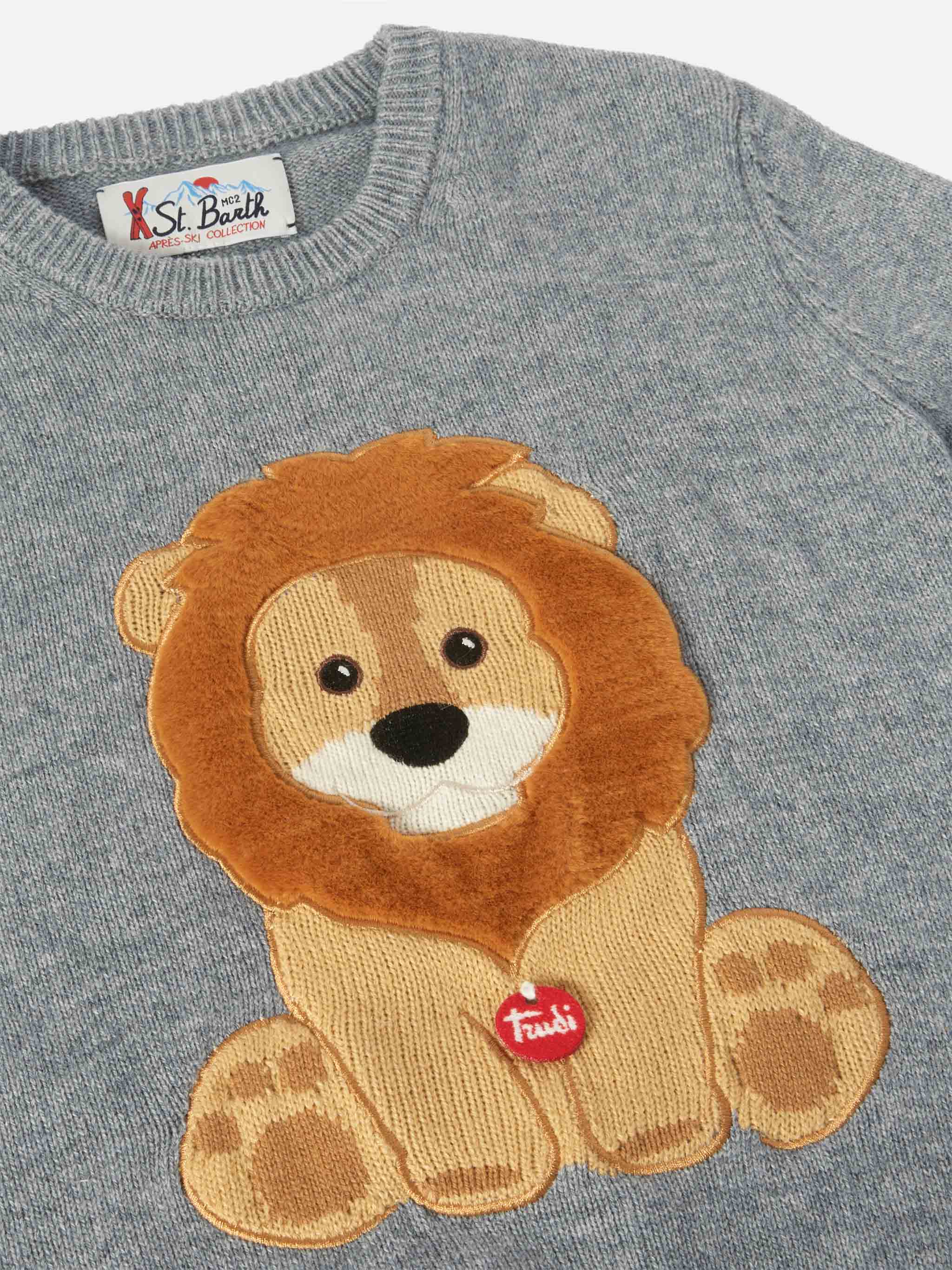 Girocollo Douglas in misto cashmere con patch Leone Trudi | TRUDI SPECIAL EDITION - Image 2