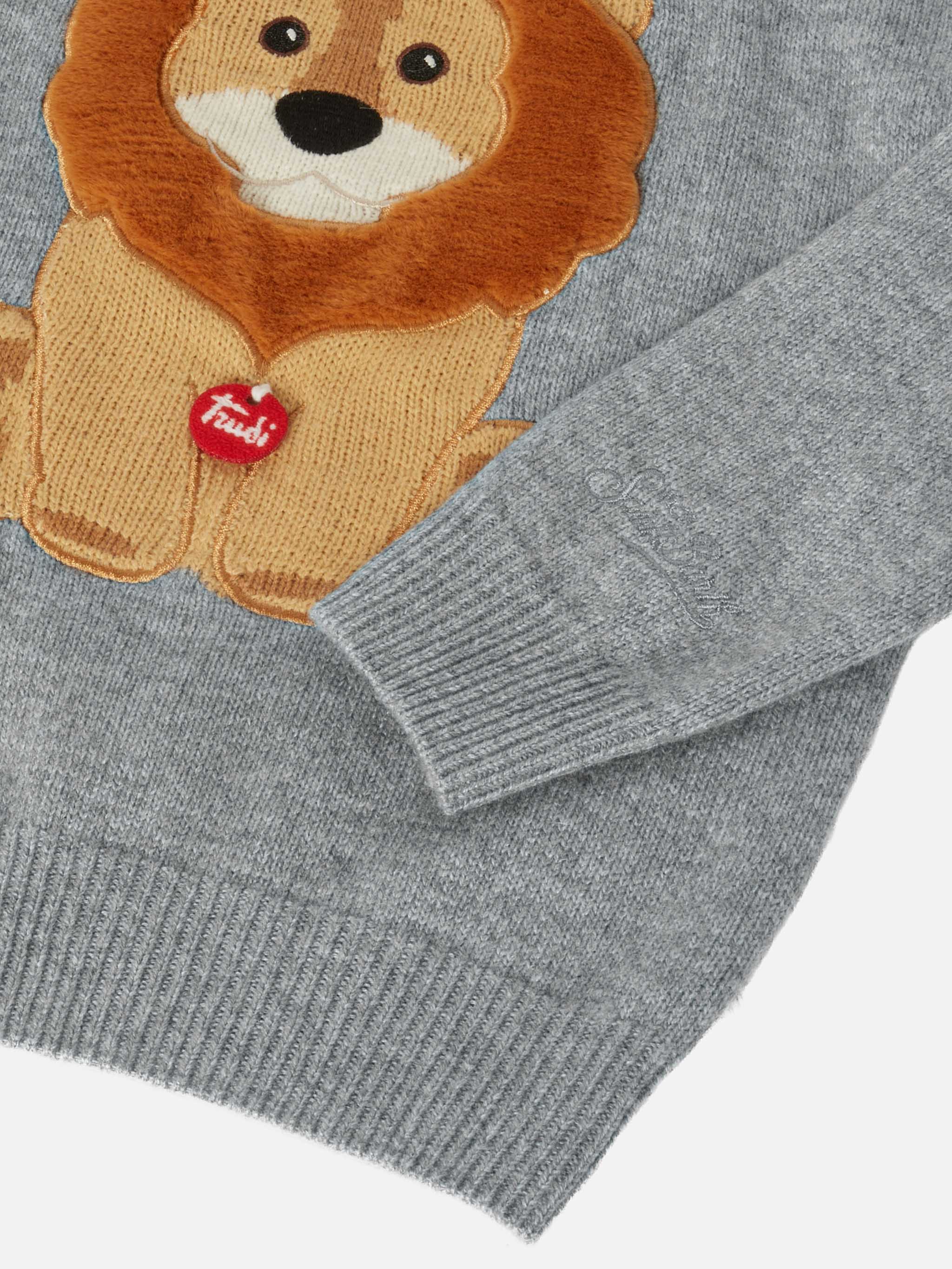 Girocollo Douglas in misto cashmere con patch Leone Trudi | TRUDI SPECIAL EDITION - Image 4