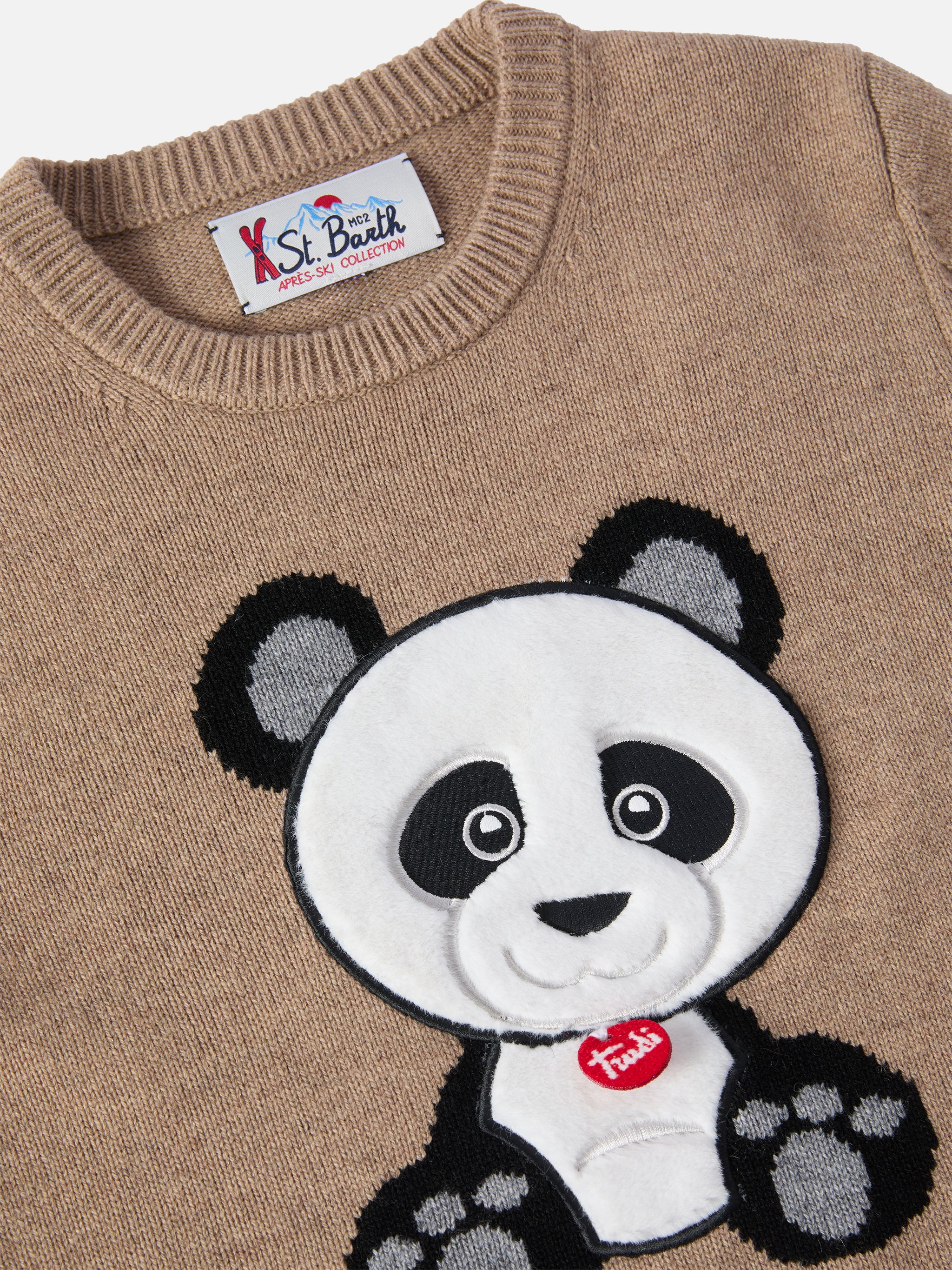 Girocollo Douglas in misto cashmere con patch Panda Trudi | TRUDI SPECIAL EDITION - Image 2