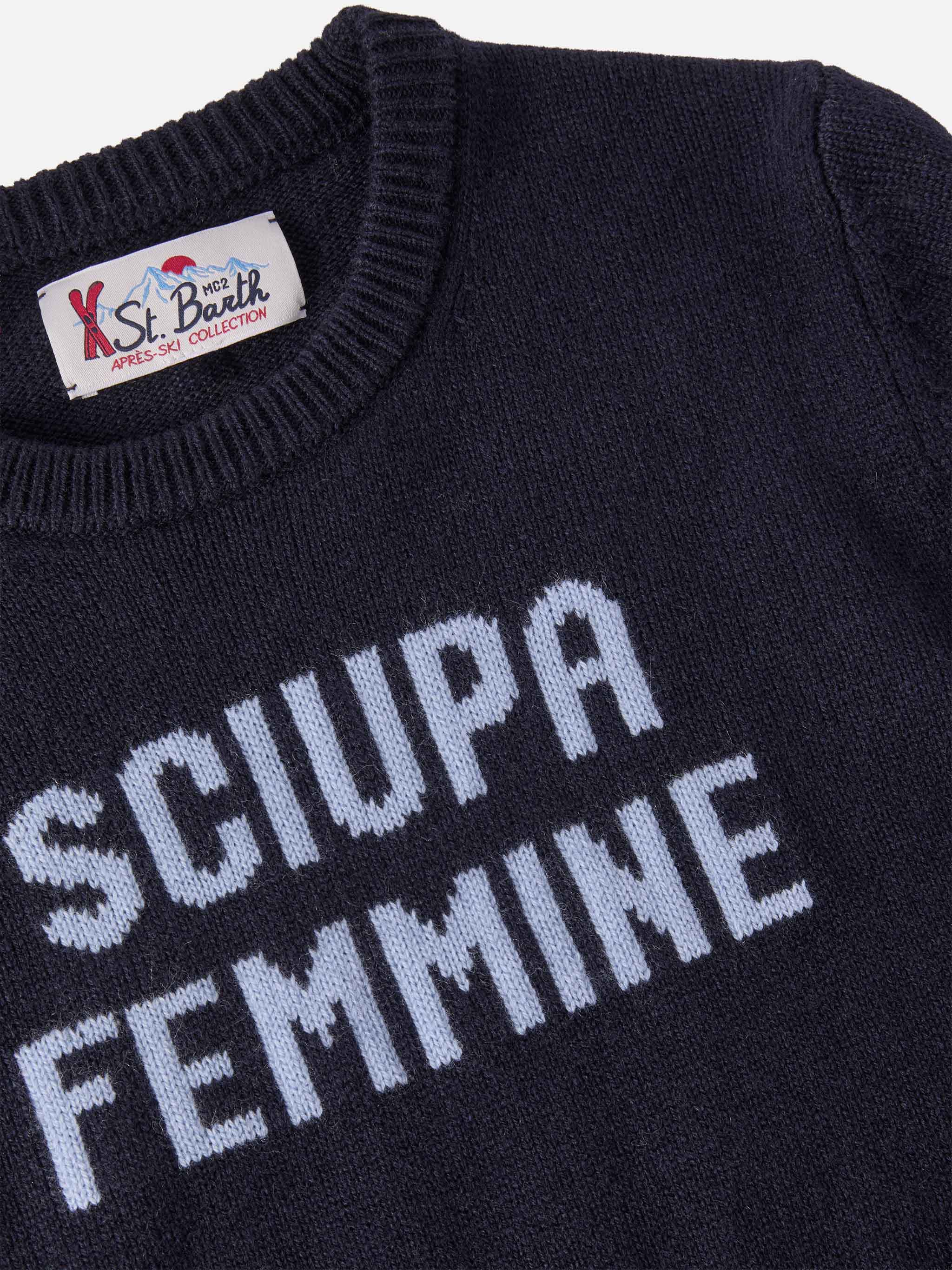 Girocollo Douglas in misto cashmere con jacquard Sciupa Femmine - Image 2