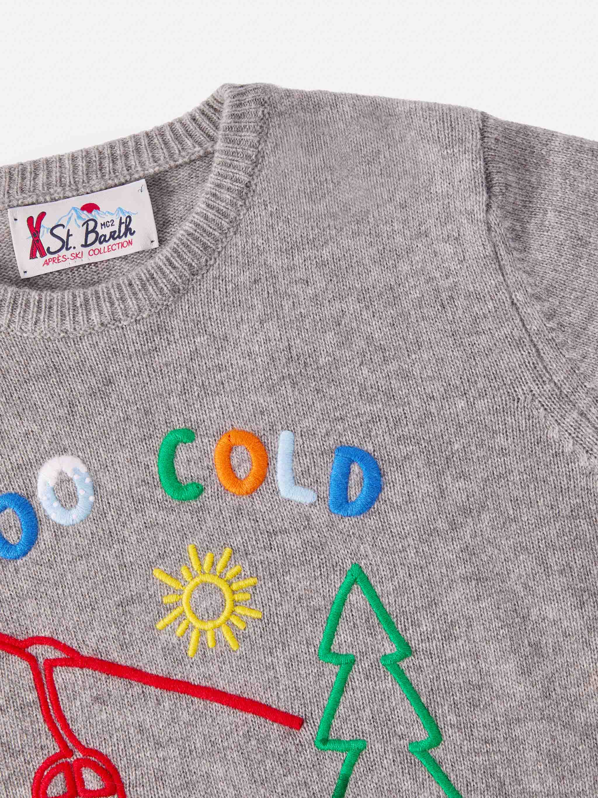 Girocollo Douglas in misto cashmere con ricamo Too Cold for School - Image 2