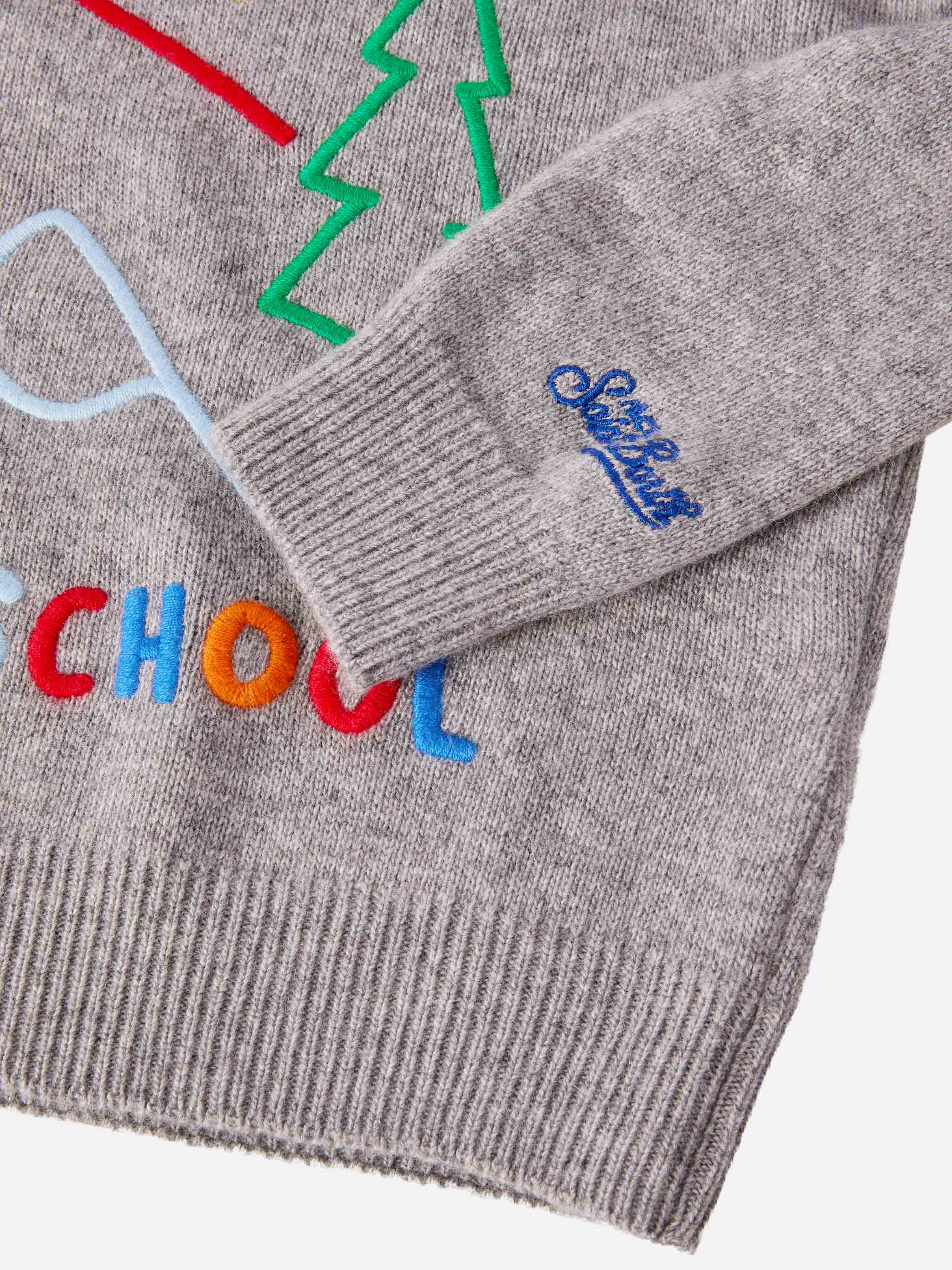 Girocollo Douglas in misto cashmere con ricamo Too Cold for School - Image 3
