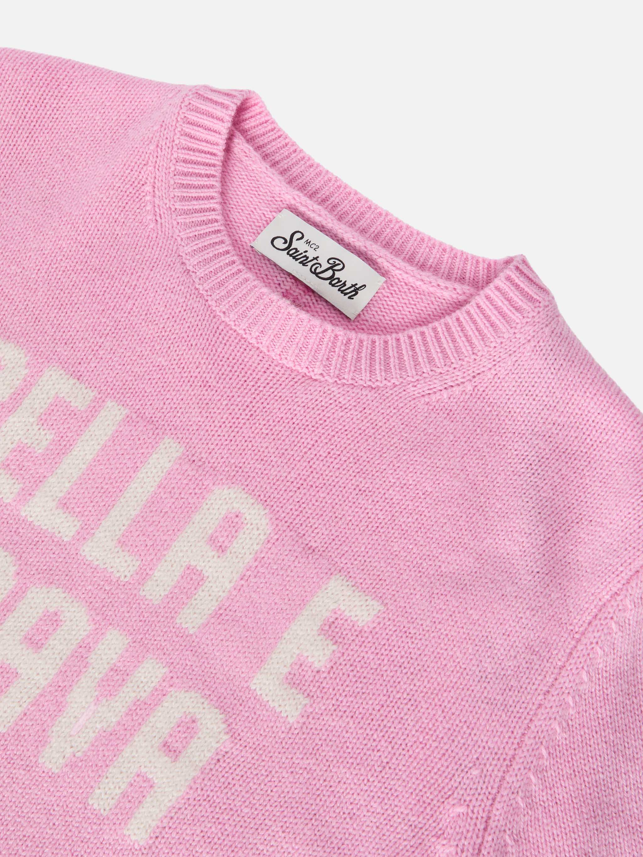 Girocollo Princess in misto cashmere con jacquard Bella e Brava - Image 3