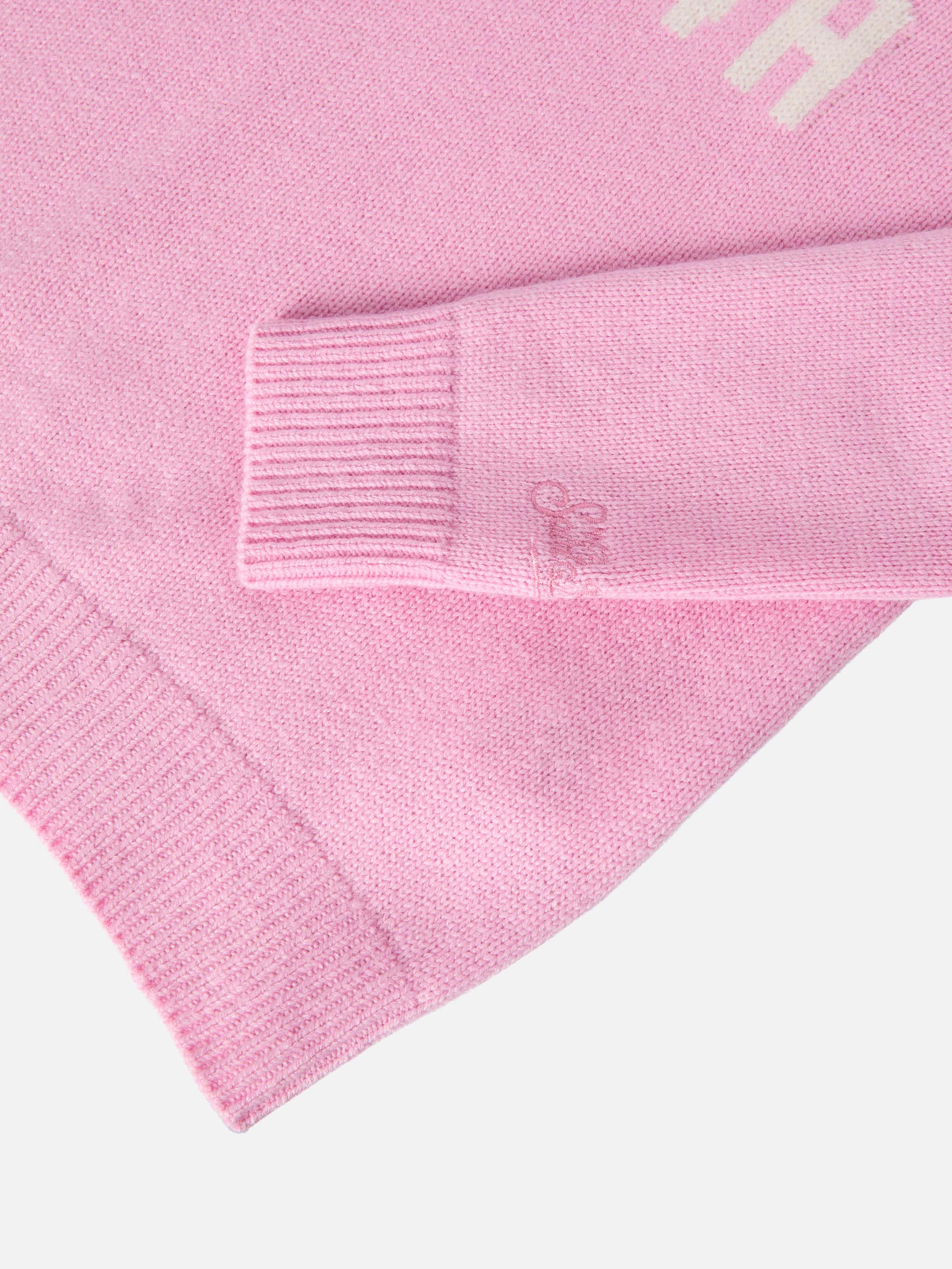 Girocollo Princess in misto cashmere con jacquard Bella e Brava - Image 4