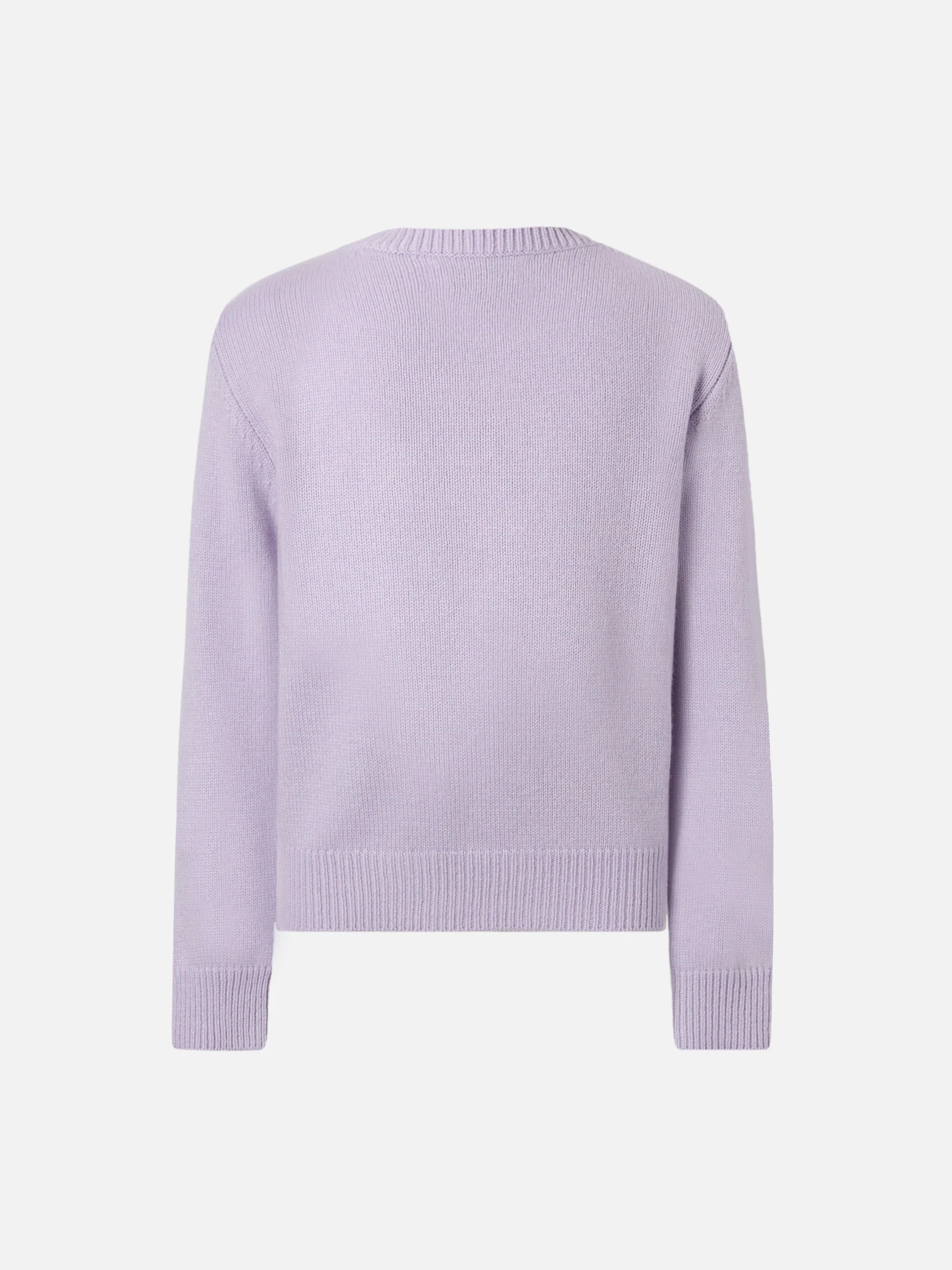 Girocollo Princess in misto cashmere con jacquard Bella e Monella - Image 2