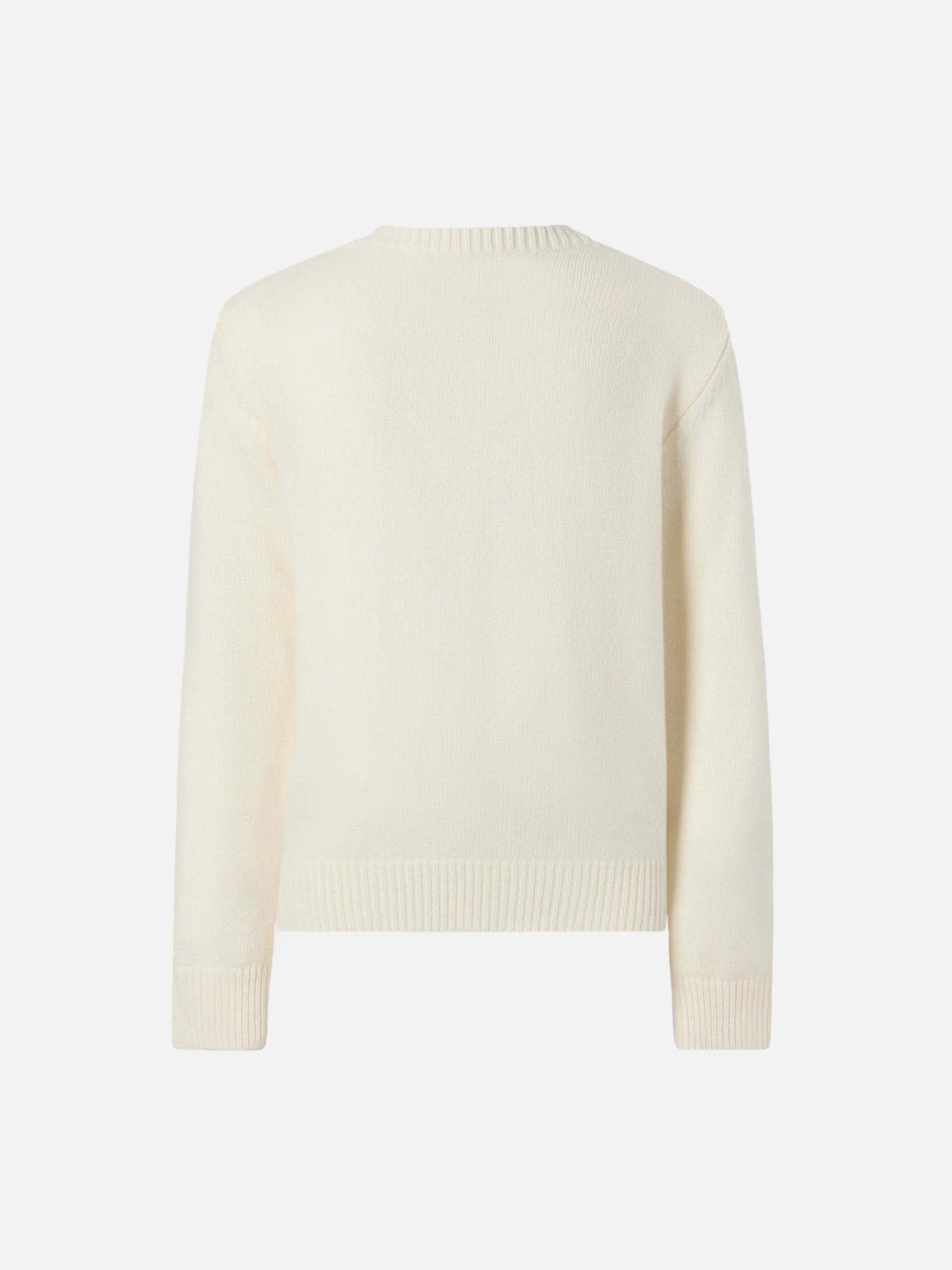 Girocollo Princess in misto cashmere con jacquard Piccola Peste - Image 2