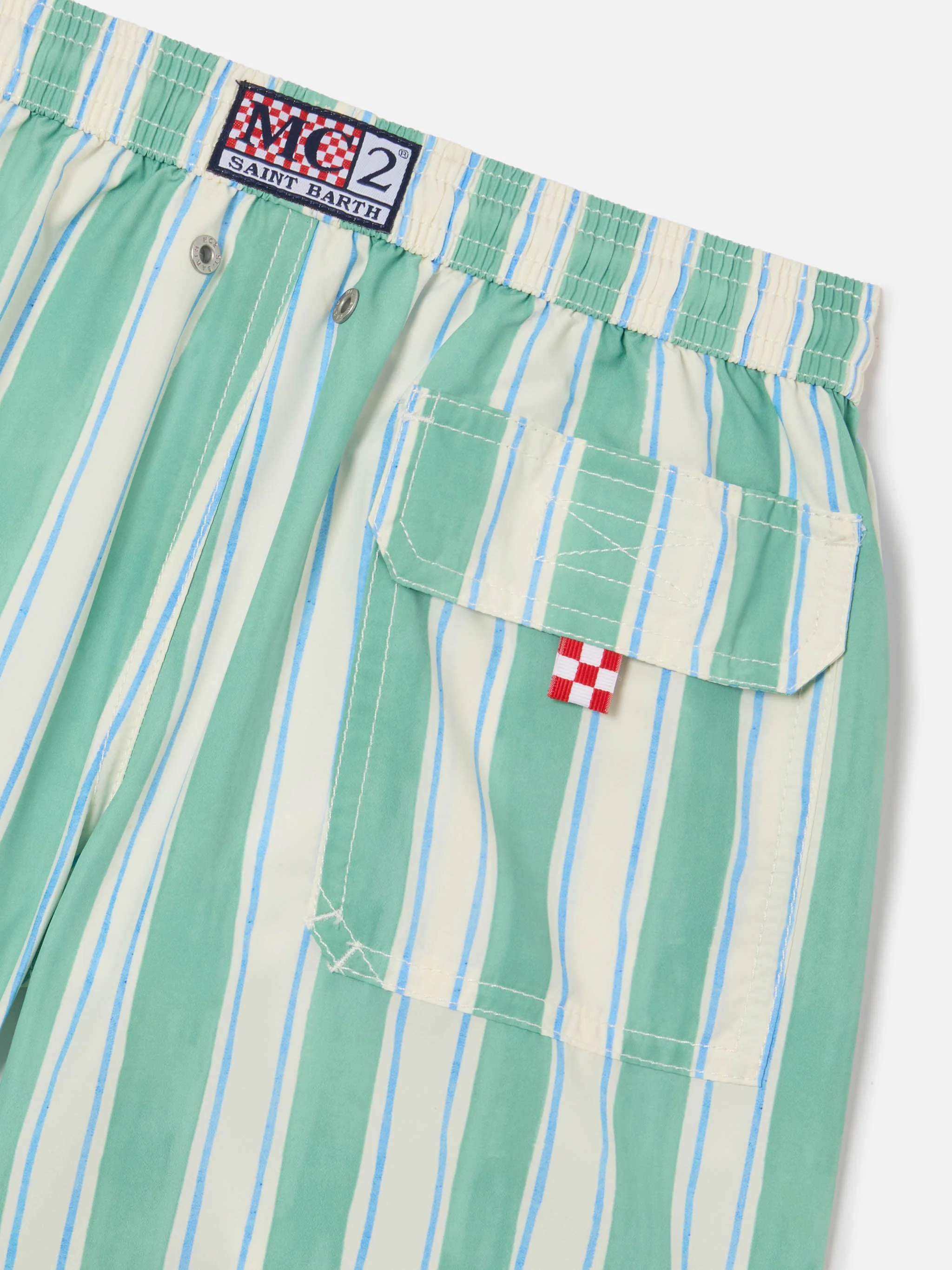Costume Syros Jr a righe con ricamo St. Barth - Image 3