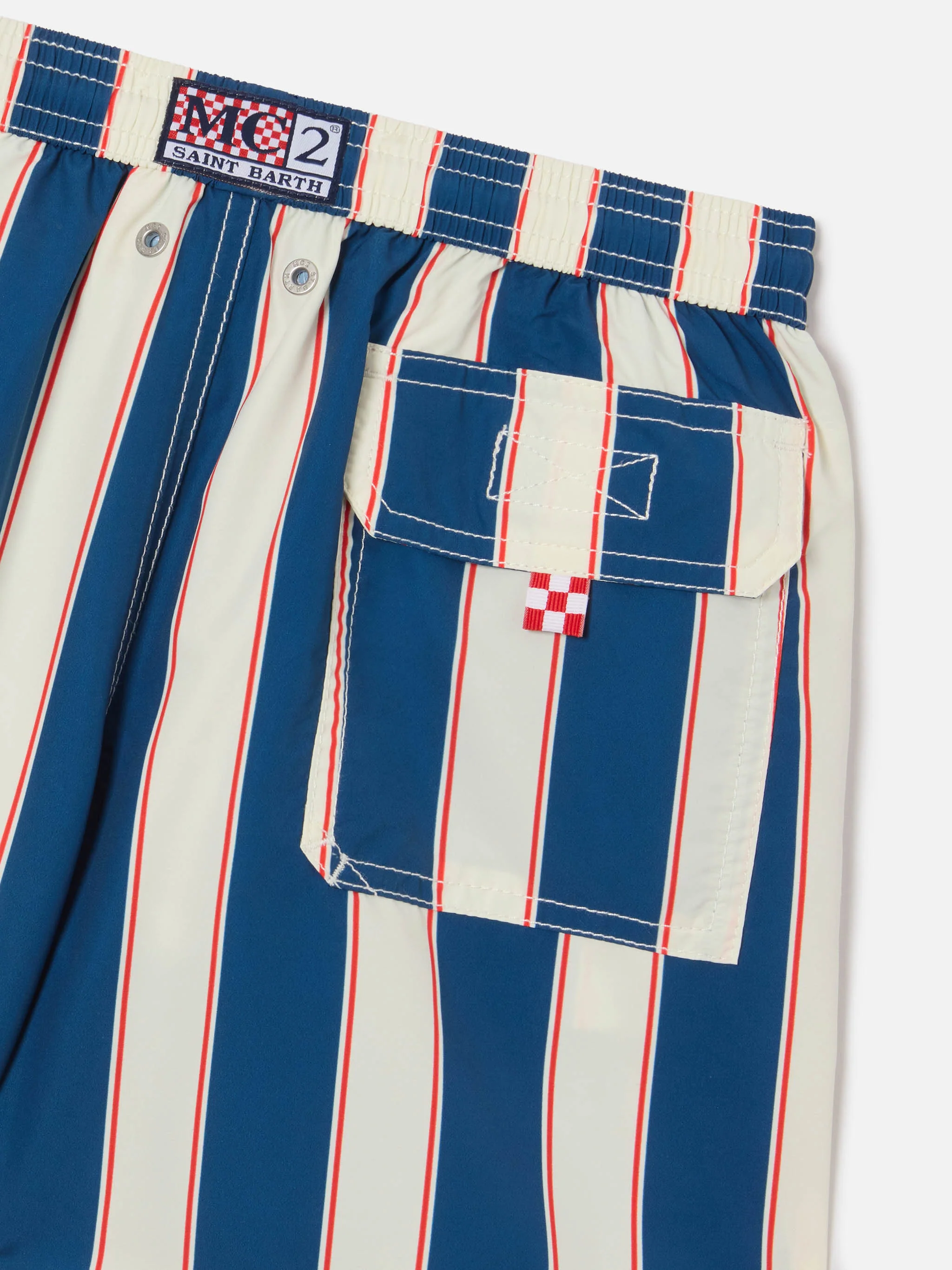 Costume Syros Jr a righe con ricamo St. Barth - Image 3