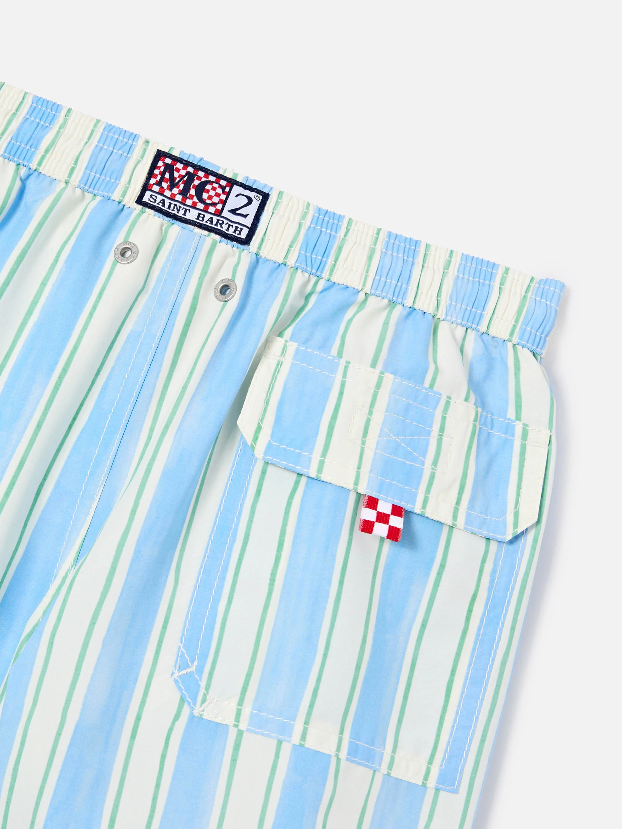Costume Syros Jr a righe con ricamo St. Barth - Image 3