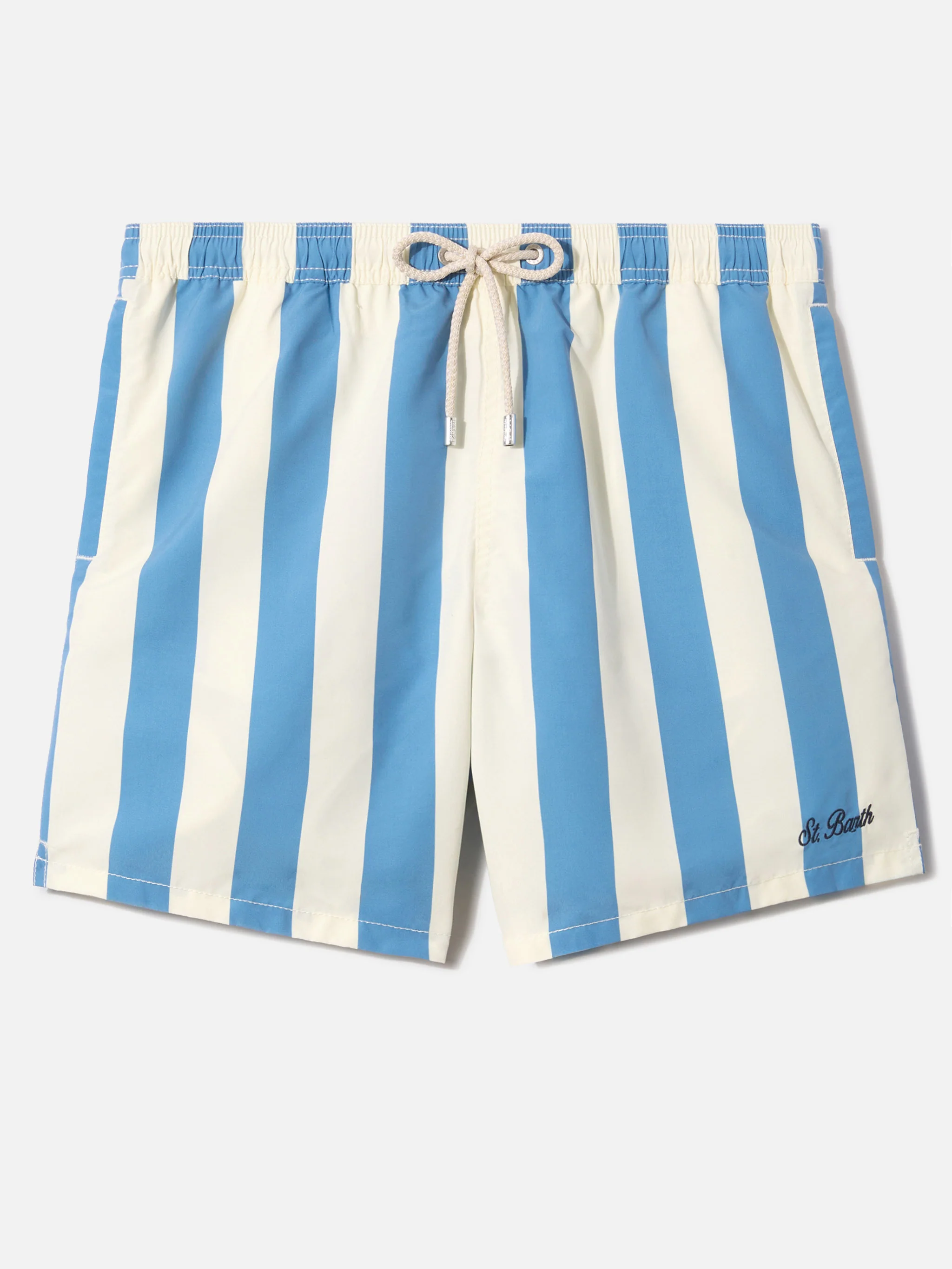 Costume mare Syros a righe bianche e azzurre