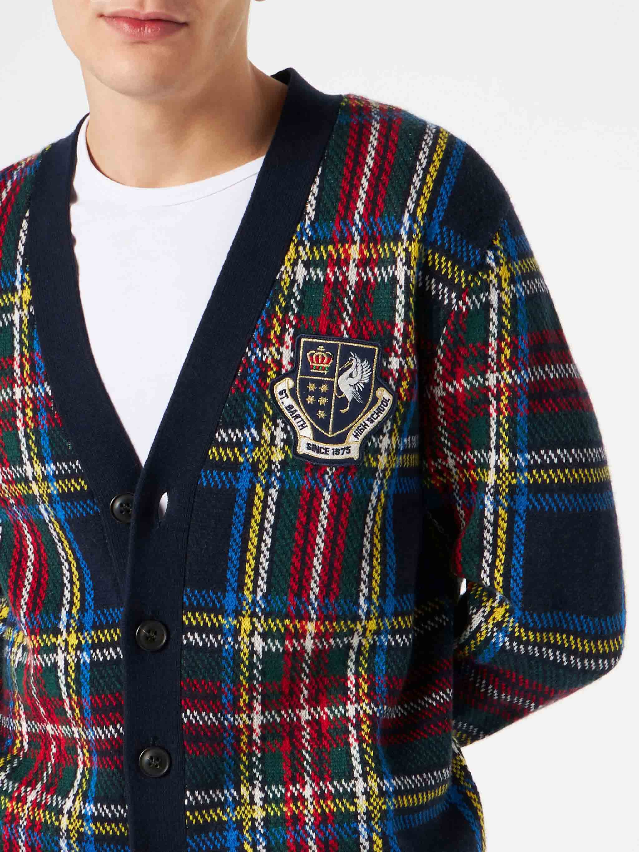 Cardigan Jonan tartan con patch - Image 2