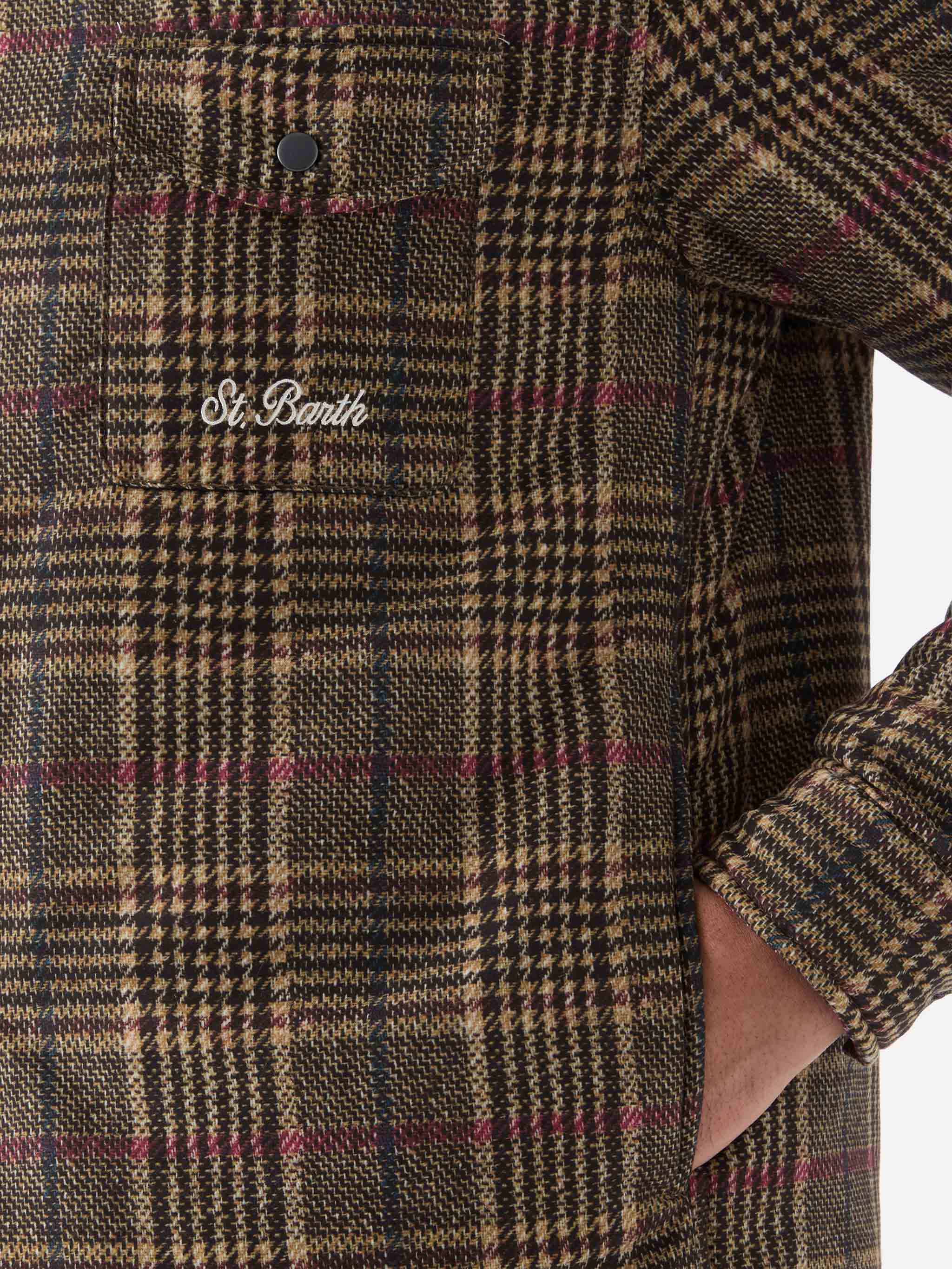 Camicia in tessuto tecnico Chalet con stampa Principe di Galles - Image 4