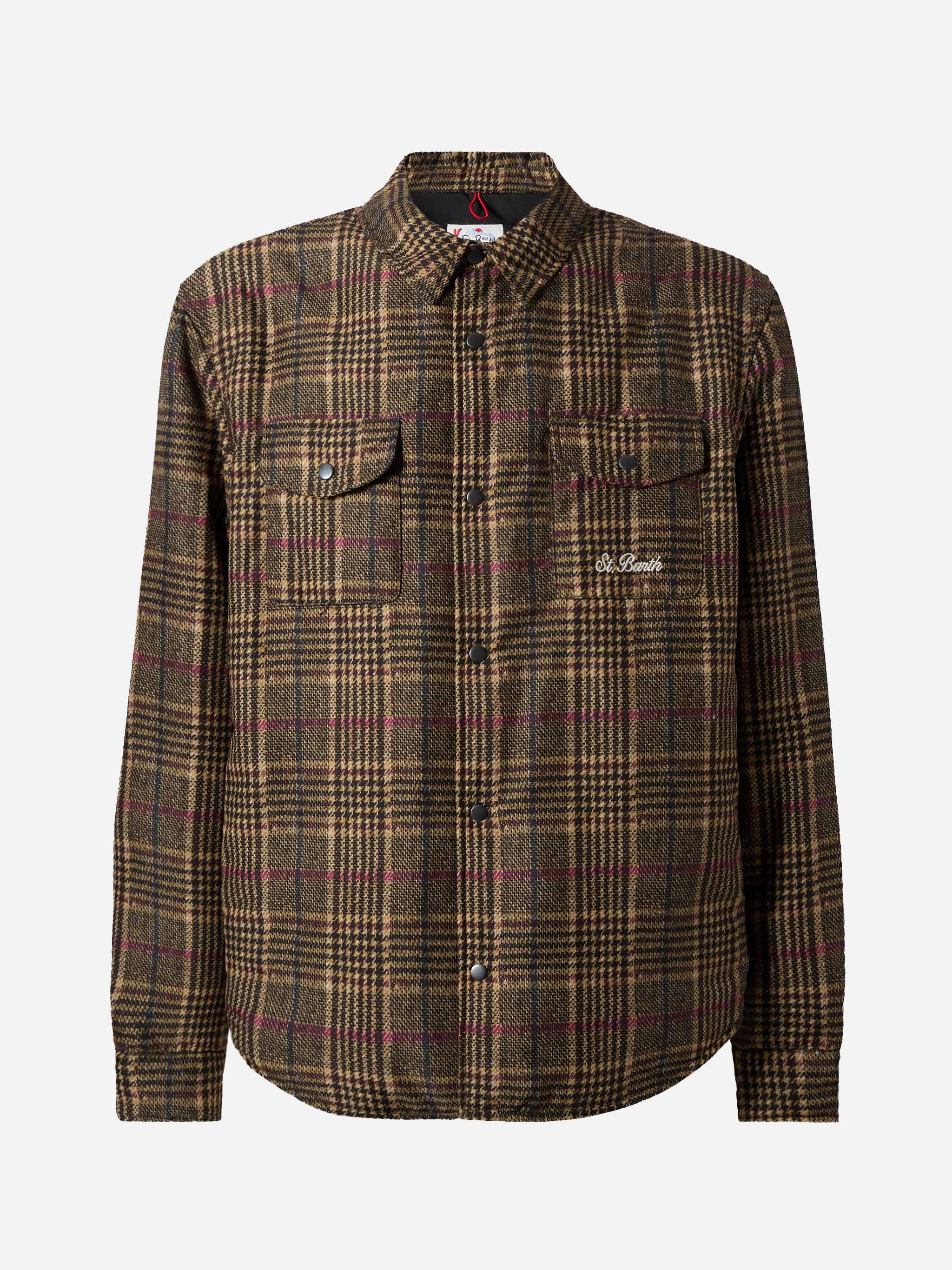 Camicia in tessuto tecnico Chalet con stampa Principe di Galles - Image 7