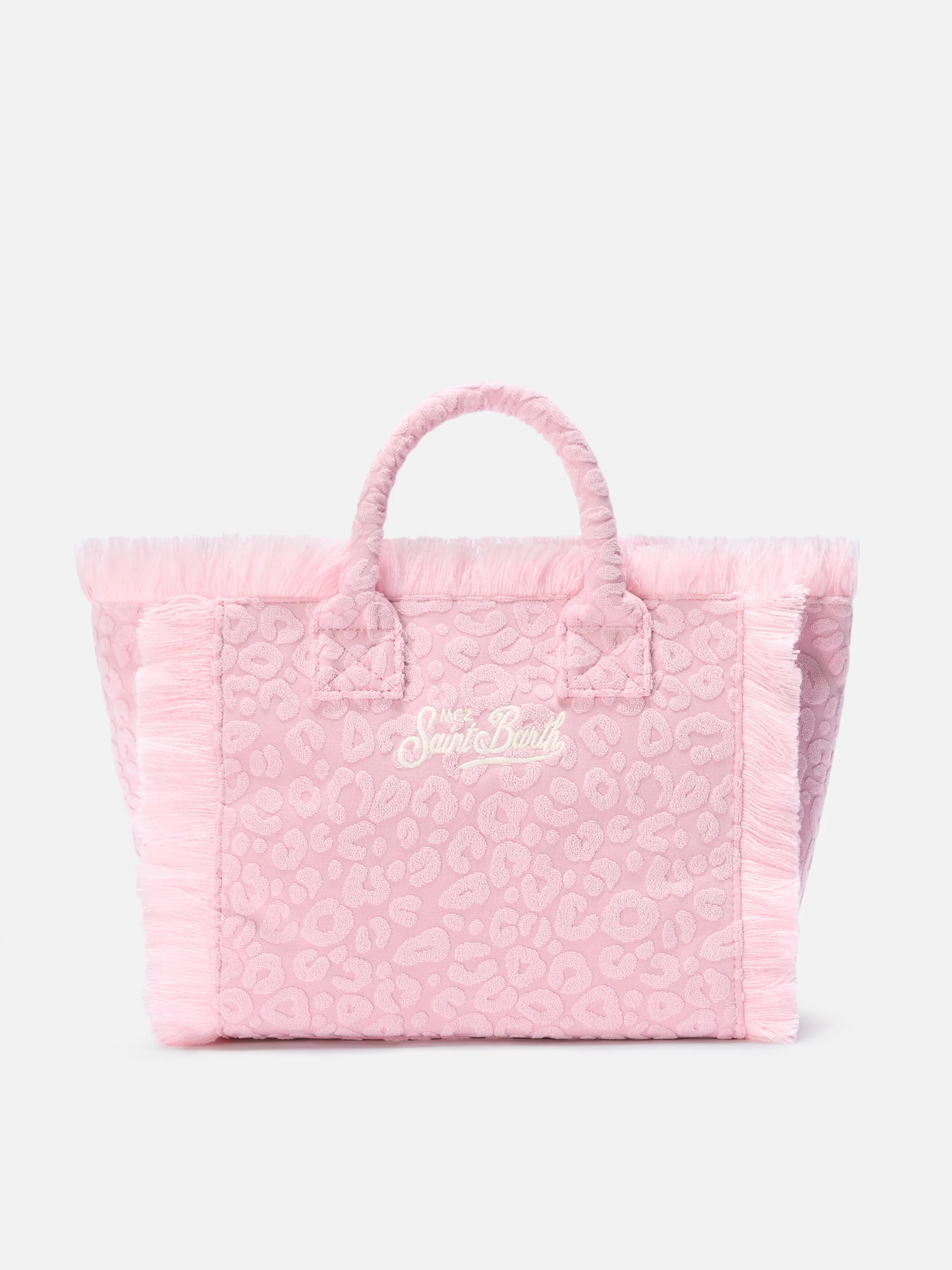 Borsa Colette in tessuto effetto spugna con leopardato in rilievo - Image 4