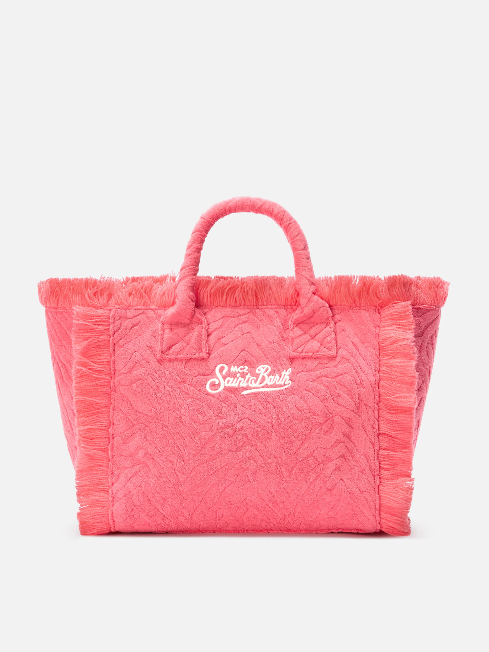 Borsa Colette in tessuto effetto spugna con zebrato in rilievo - Image 4