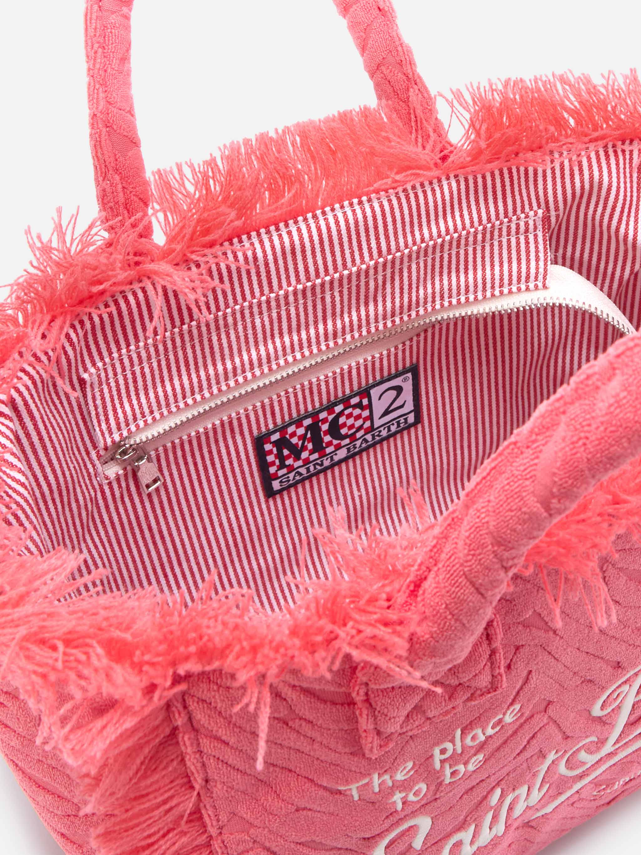 Borsa Colette in tessuto effetto spugna con zebrato in rilievo - Image 5