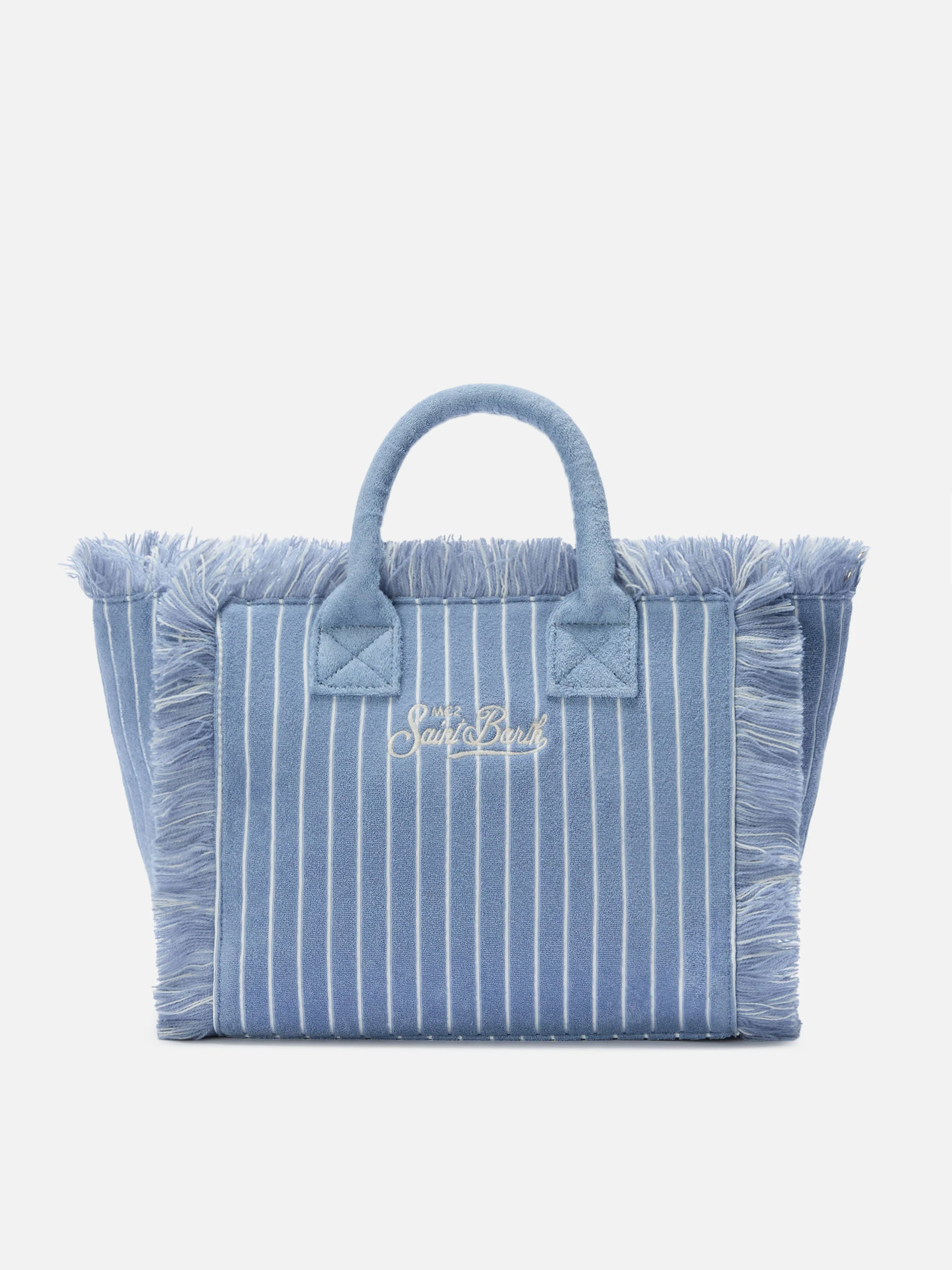 Borsa Colette in tessuto effetto spugnaa righe rosa - Image 3
