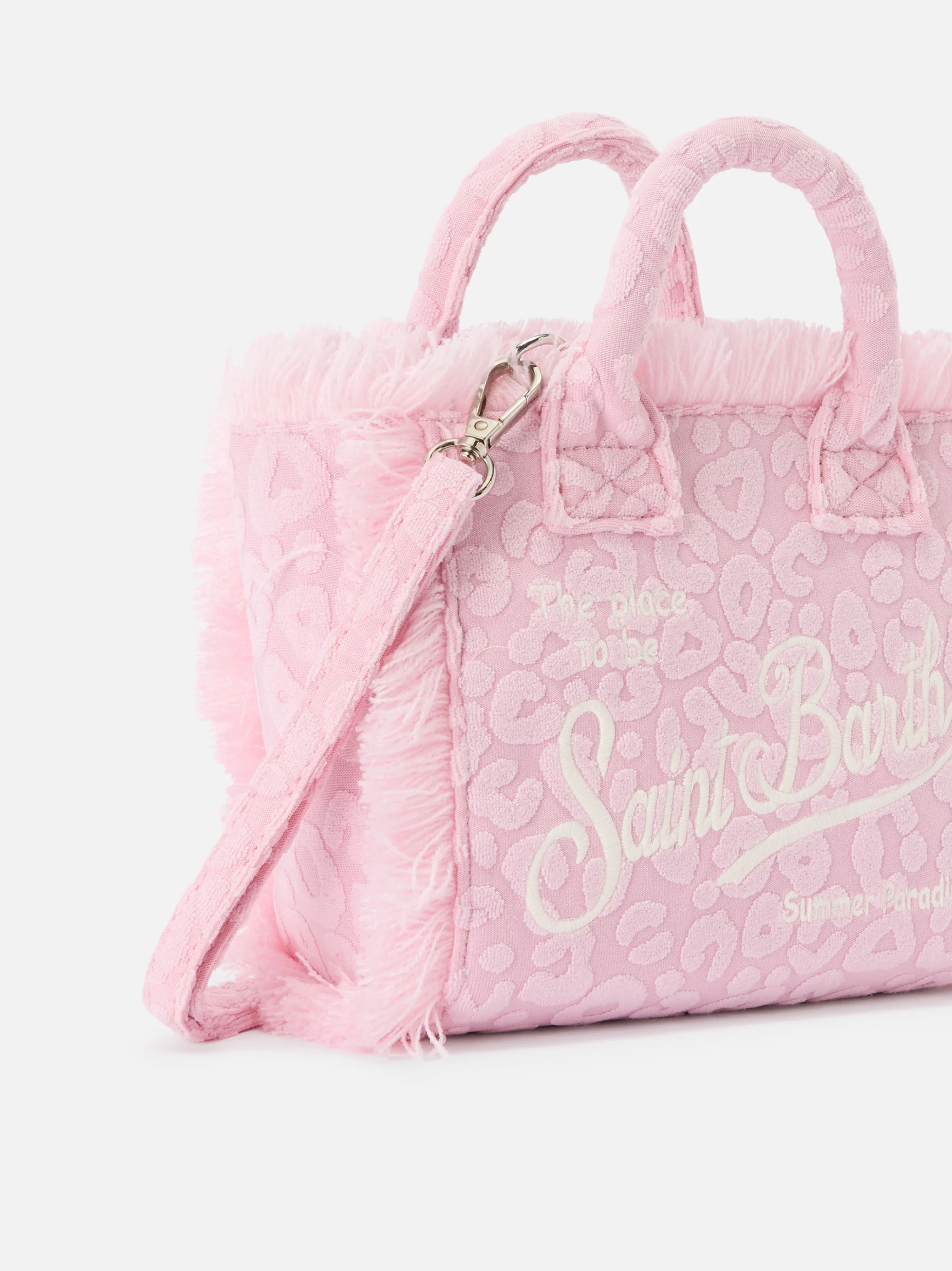 Borsa Vanity mini in tessuto effetto spugna con leopardato in rilievo - Image 3