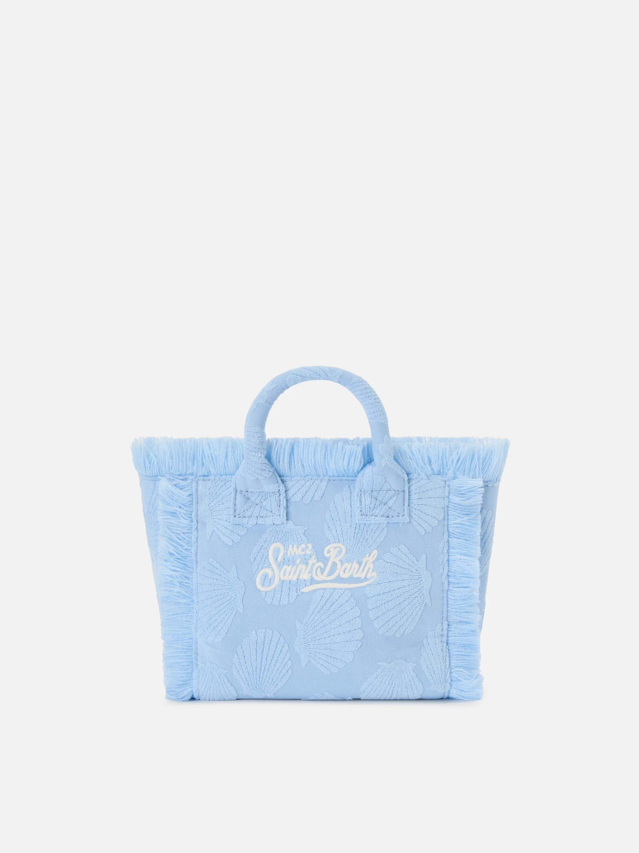 Borsa Vanity mini in tessuto effetto spugna con conchiglie in rilievo - Image 4