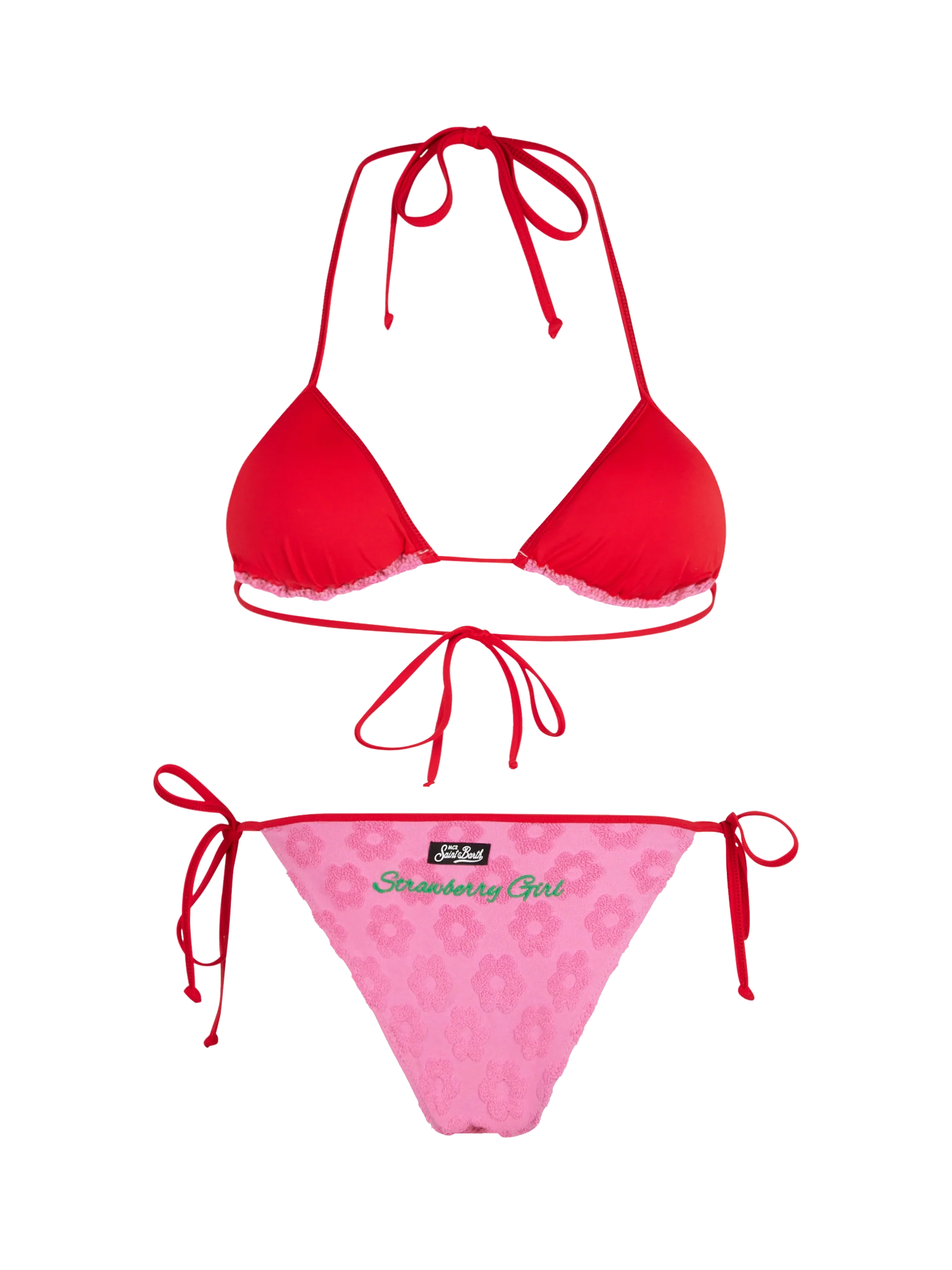 Bikini Maleah triangolo in tessuto effetto spugna rosa | Special Edition - Image 3