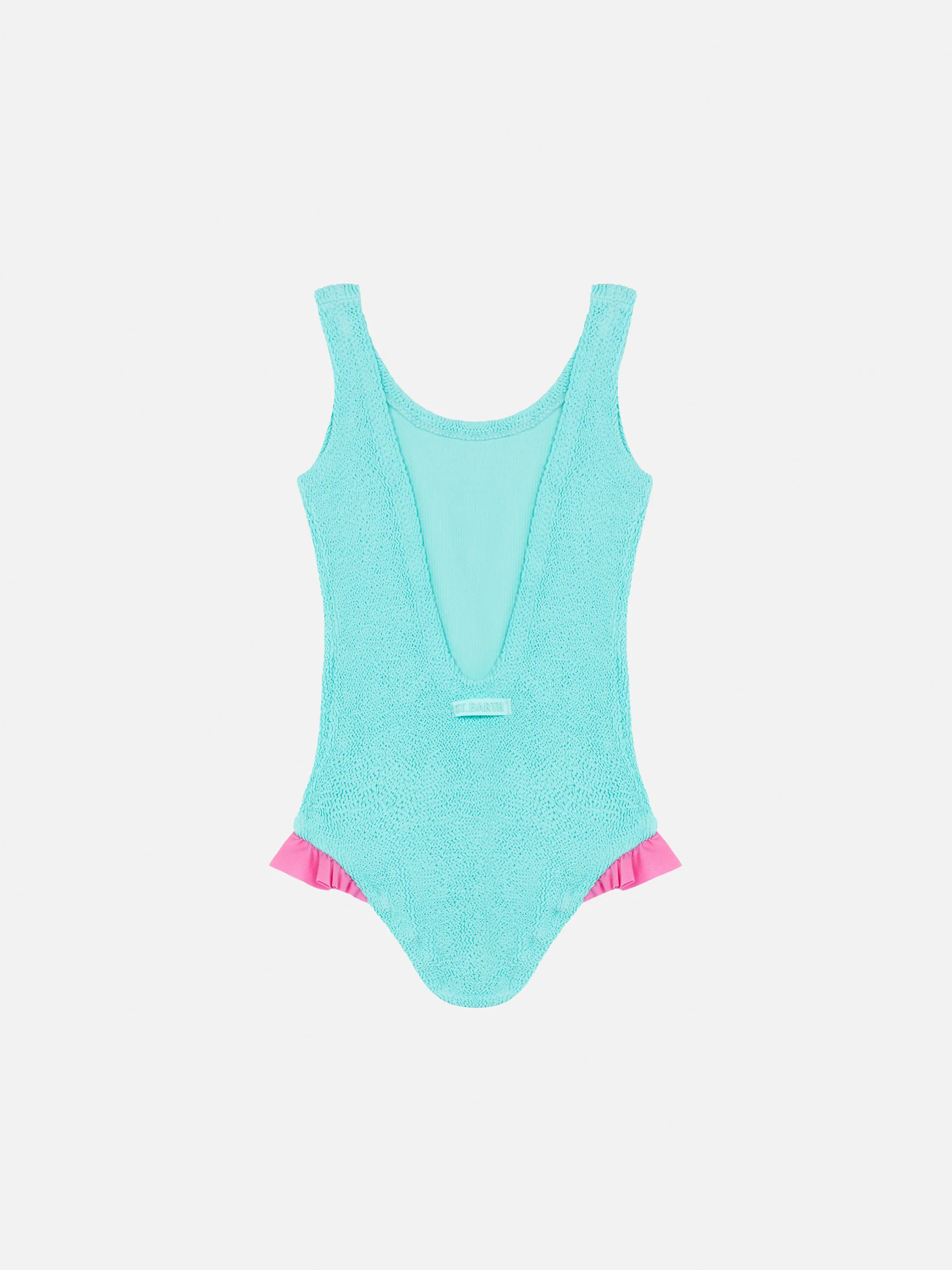 Costume intero Tiana in crinkle verde acqua - Image 2