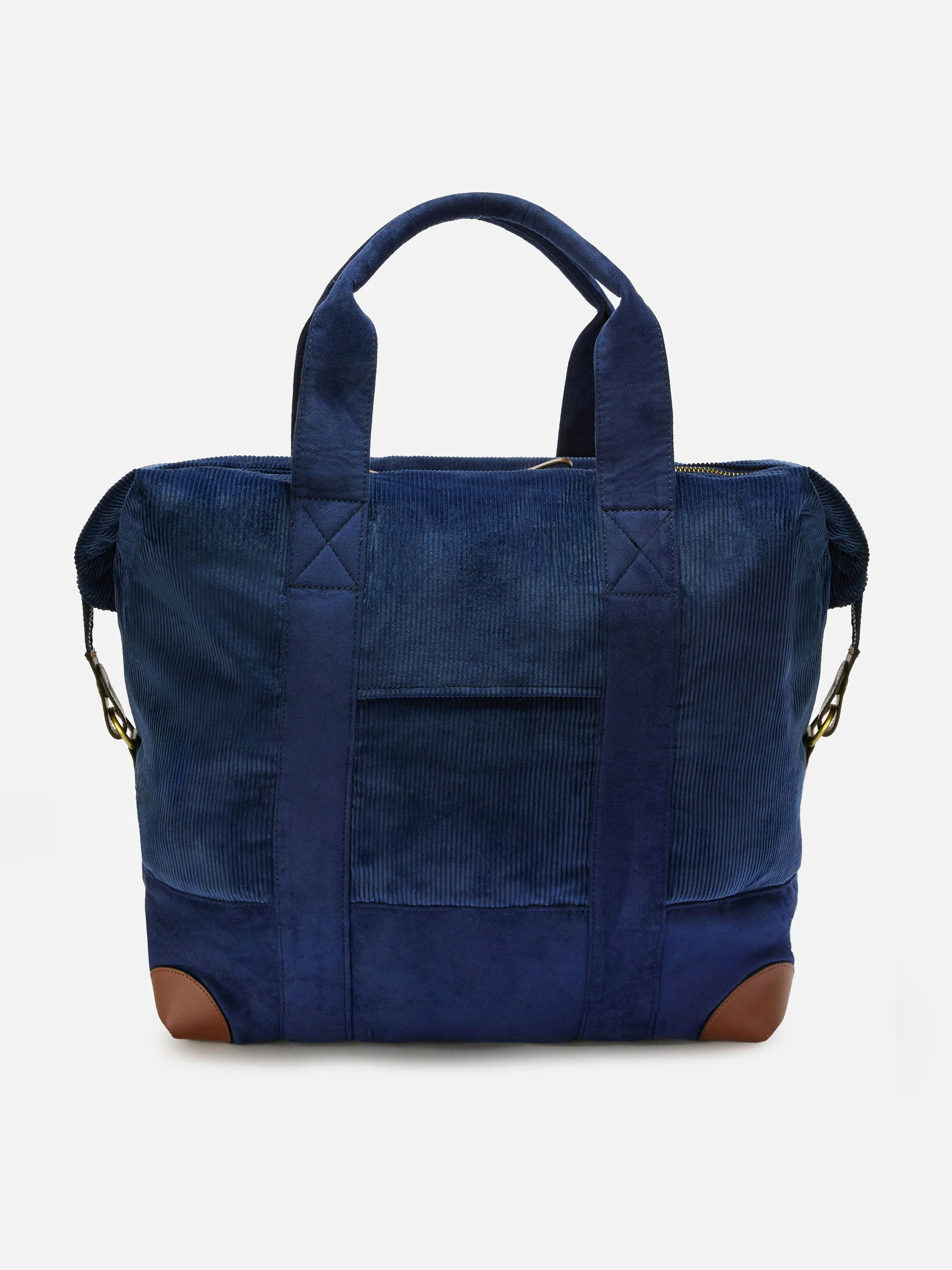 Borsone da viaggio Travel Bag Corduroy in velluto a coste blu e suede - Image 4