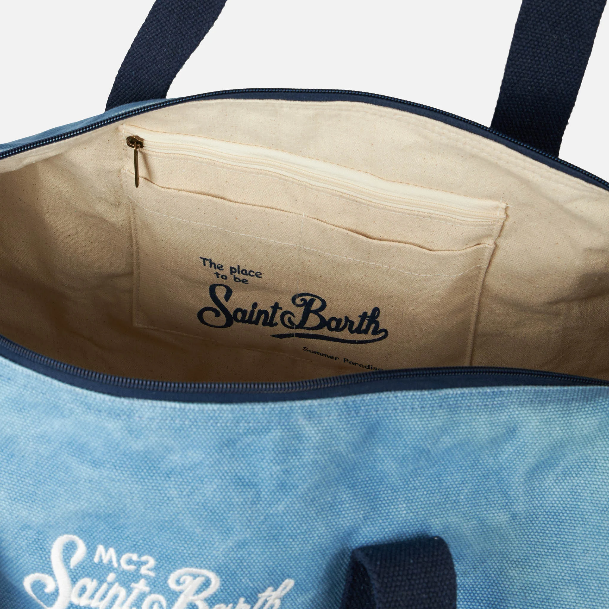 Borsone da viaggio Jetleg Round in denim - Image 3