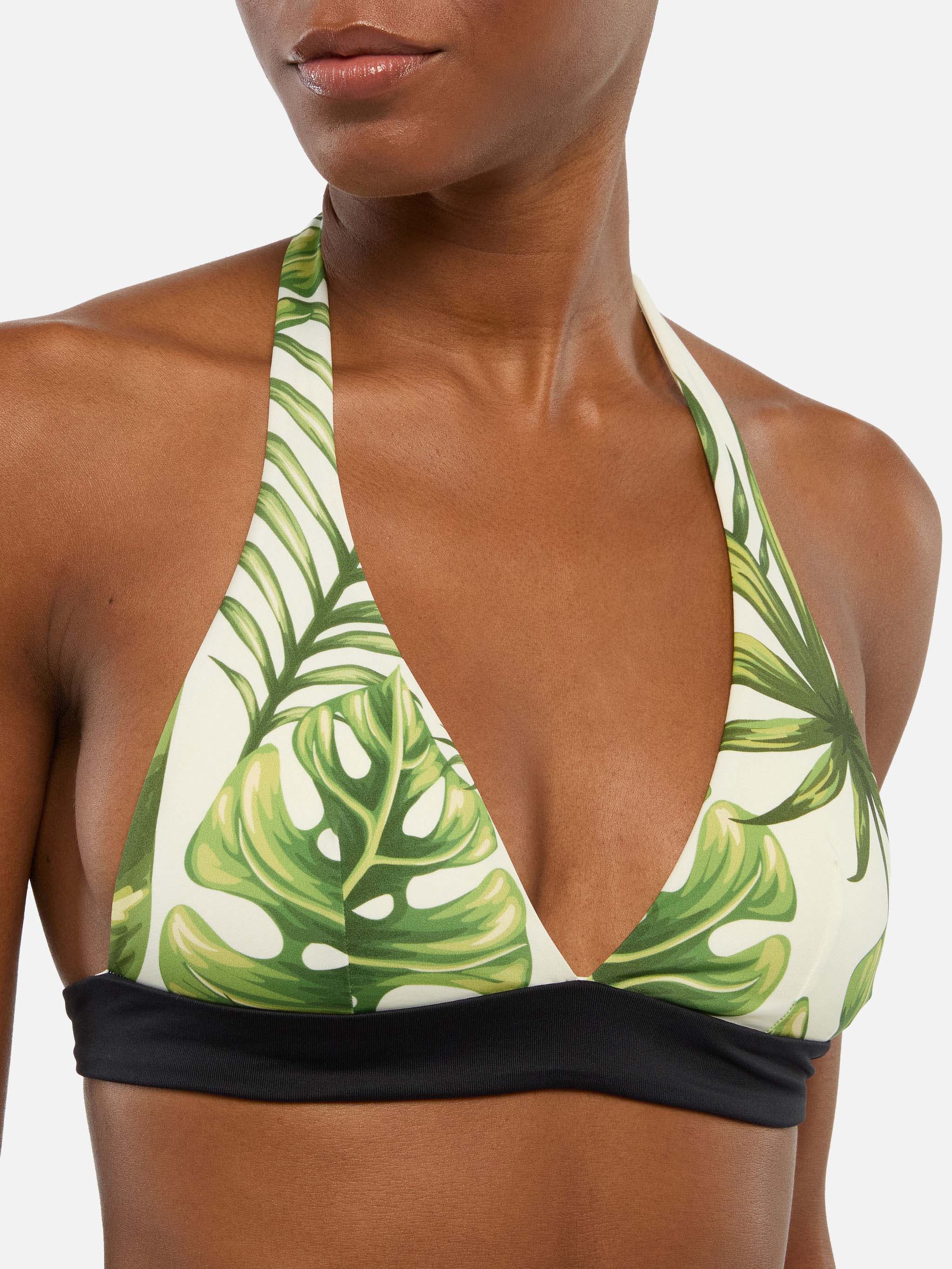 Bikini a triangolo Joanne Ines con stampa tropicale - Image 3