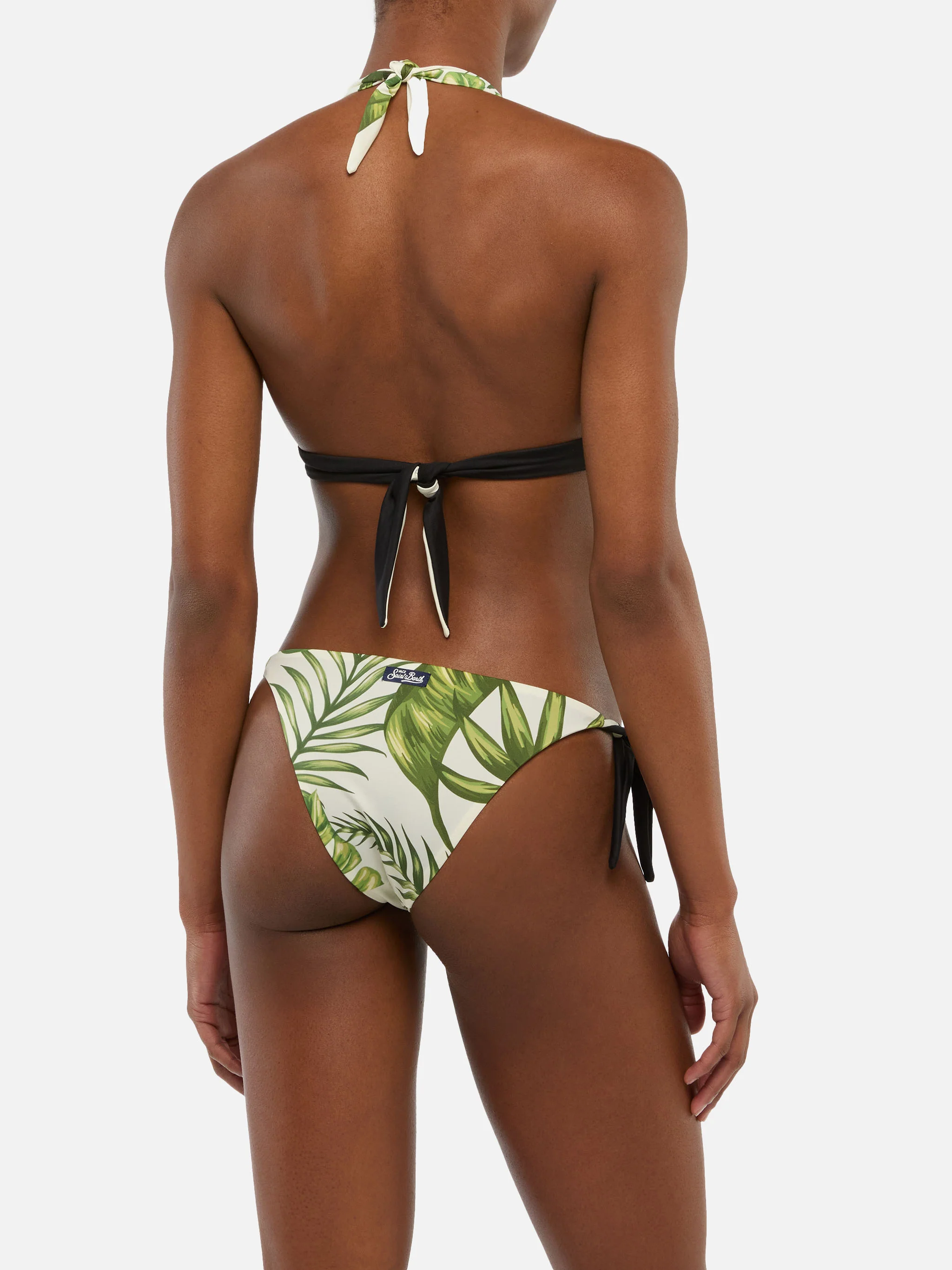Bikini a triangolo Joanne Ines con stampa tropicale - Image 4