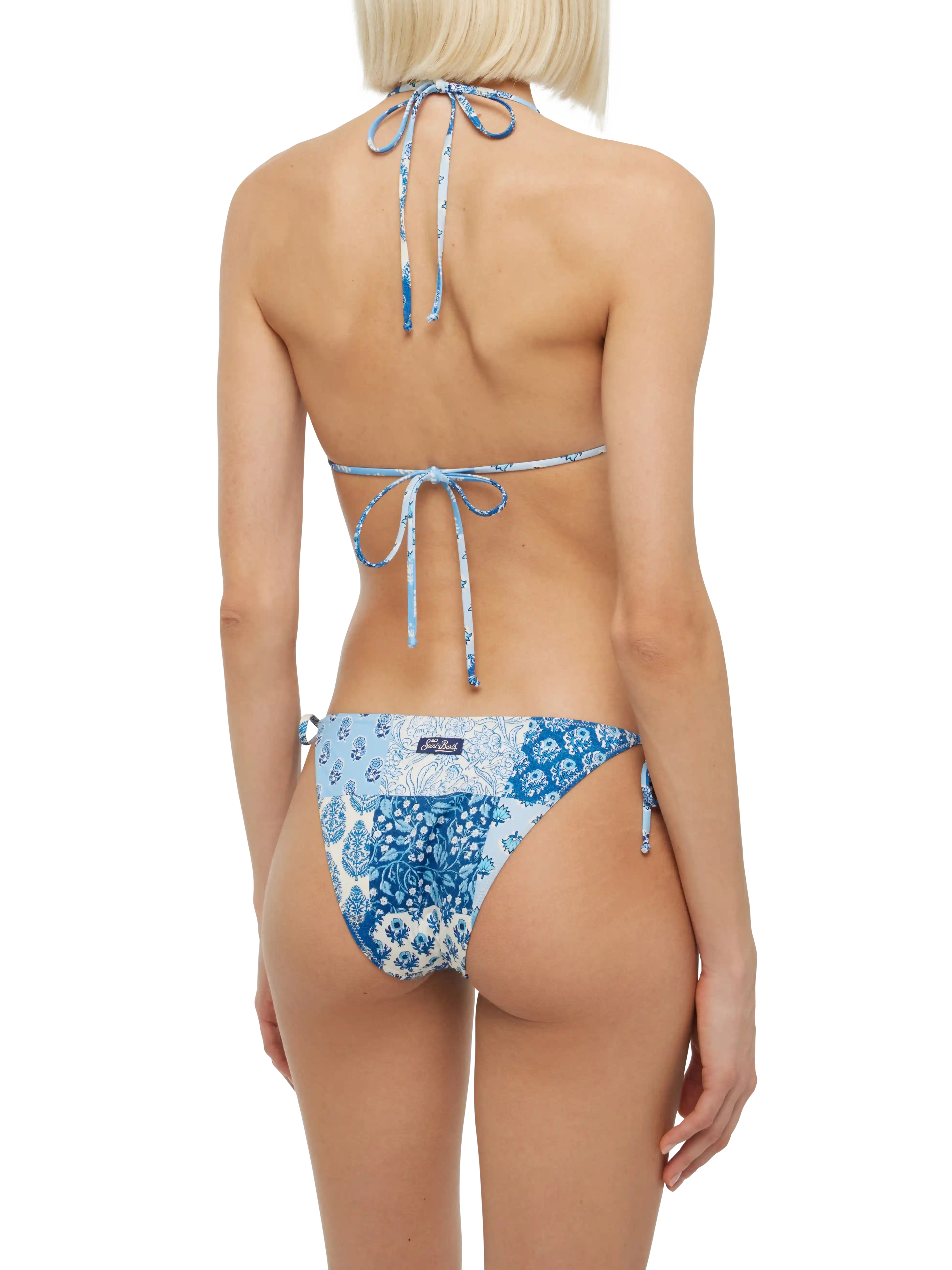 Bikini a triangolo Leah Virgo con stampa floreale patch - Image 4