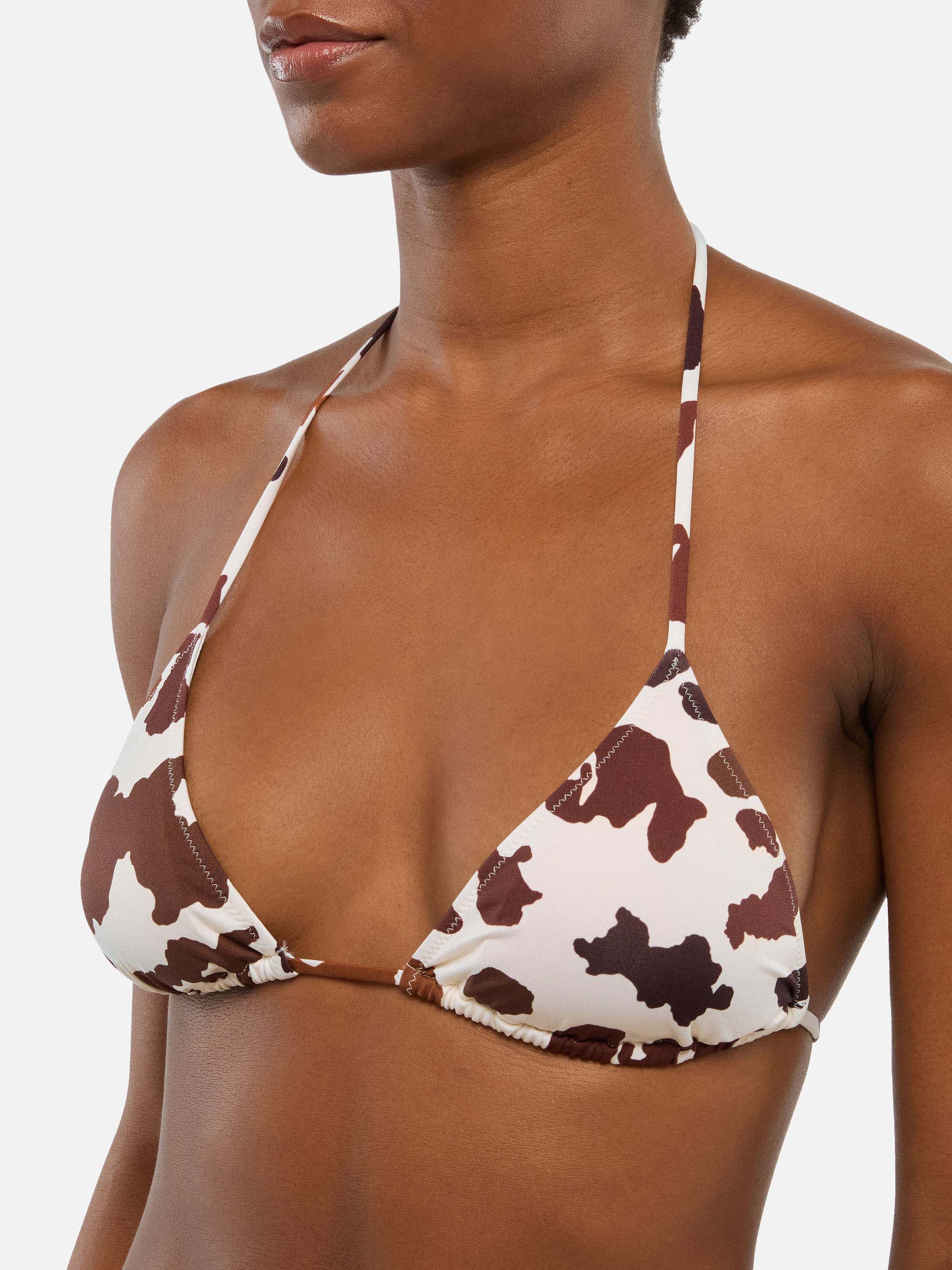 Bikini triangolo Leah Marielle con stampa muccata - Image 3
