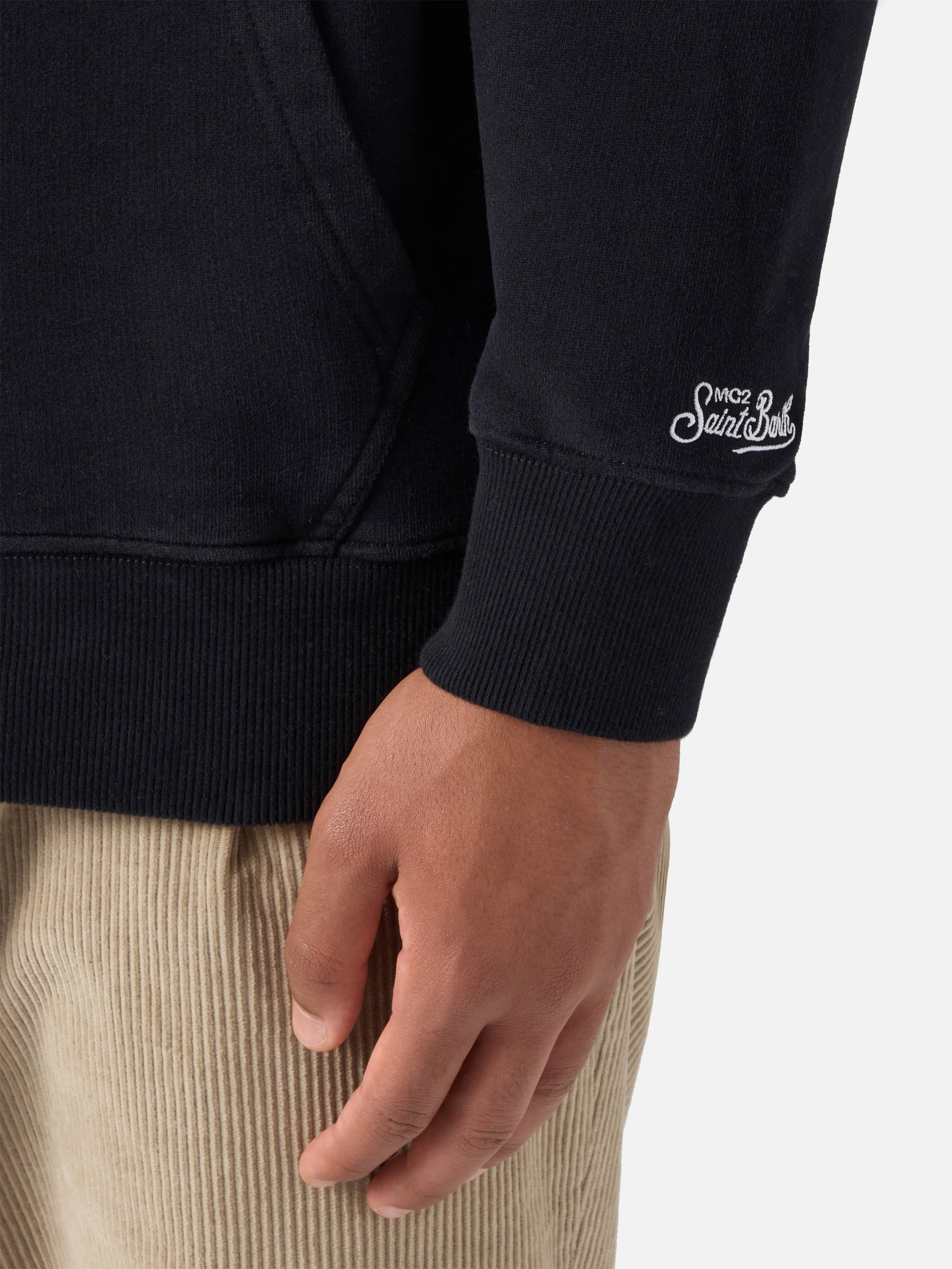 Felpa Tribeca in cotone nero con cappuccio e stampa Nepentha | NEPENTHA SPECIAL EDITION - Image 4