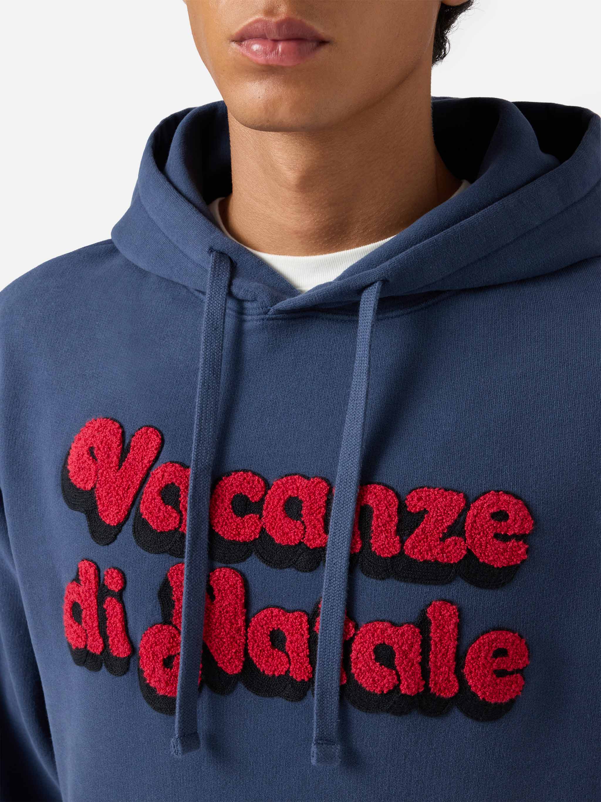 Felpa Tribeca in cotone blu con cappuccio e ricamo Vacanze di Natale | VACANZE DI NATALE SPECIAL EDITION - Image 2