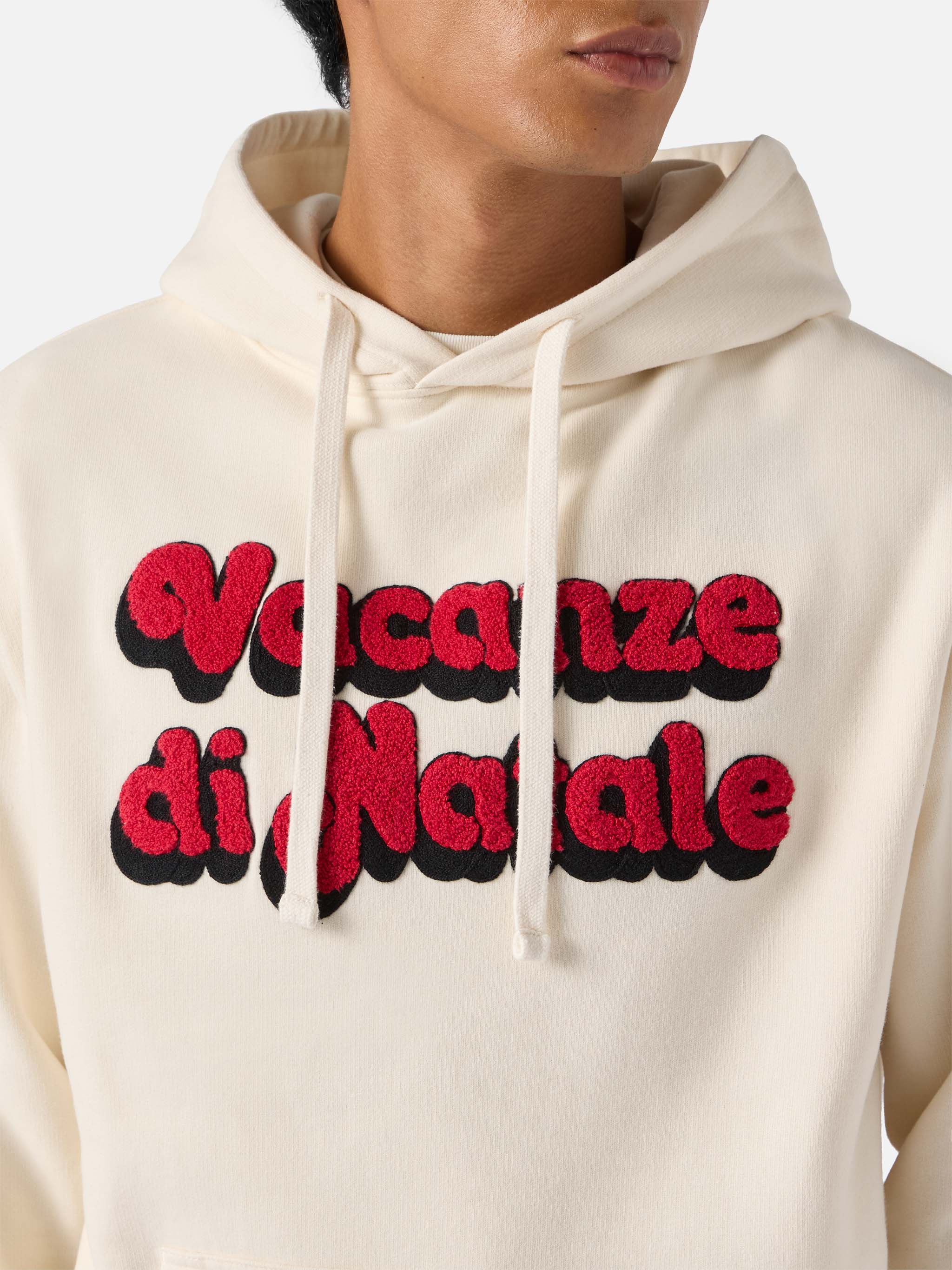 Felpa Tribeca in cotone bianco con cappuccio e ricamo Vacanze di Natale | VACANZE DI NATALE SPECIAL EDITION - Image 2
