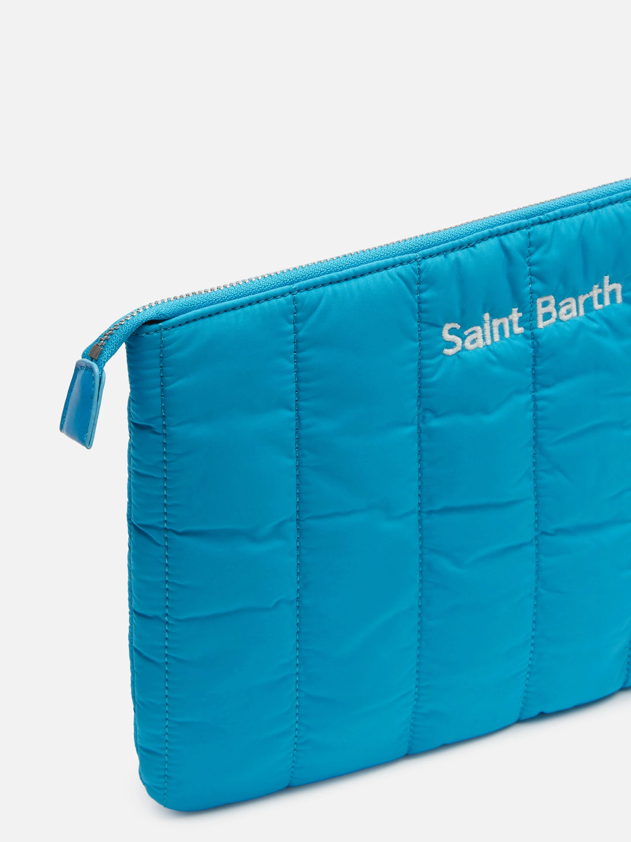 Pochette Puffer trapuntata turchese - Image 3