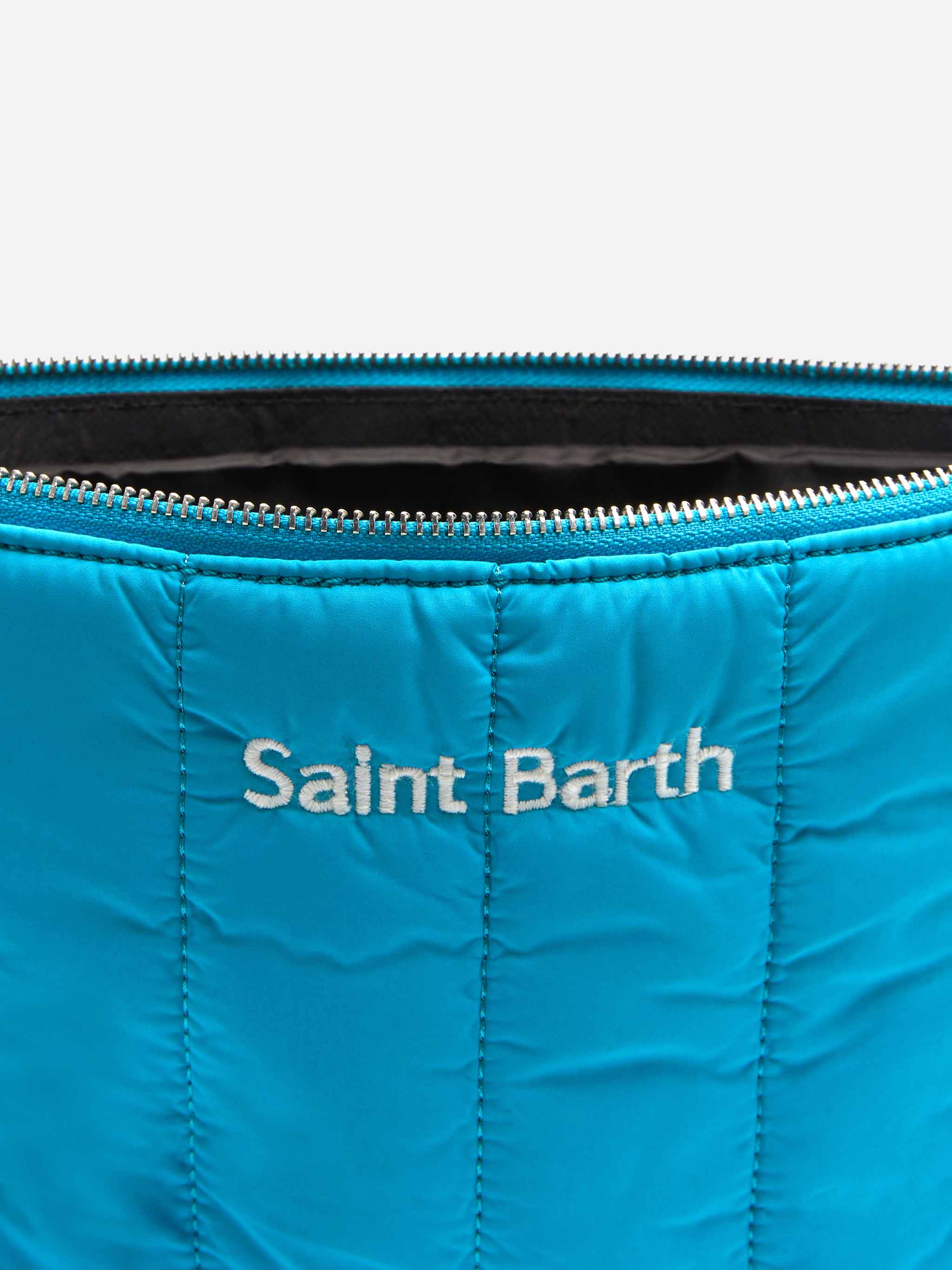 Pochette Puffer trapuntata turchese - Image 4