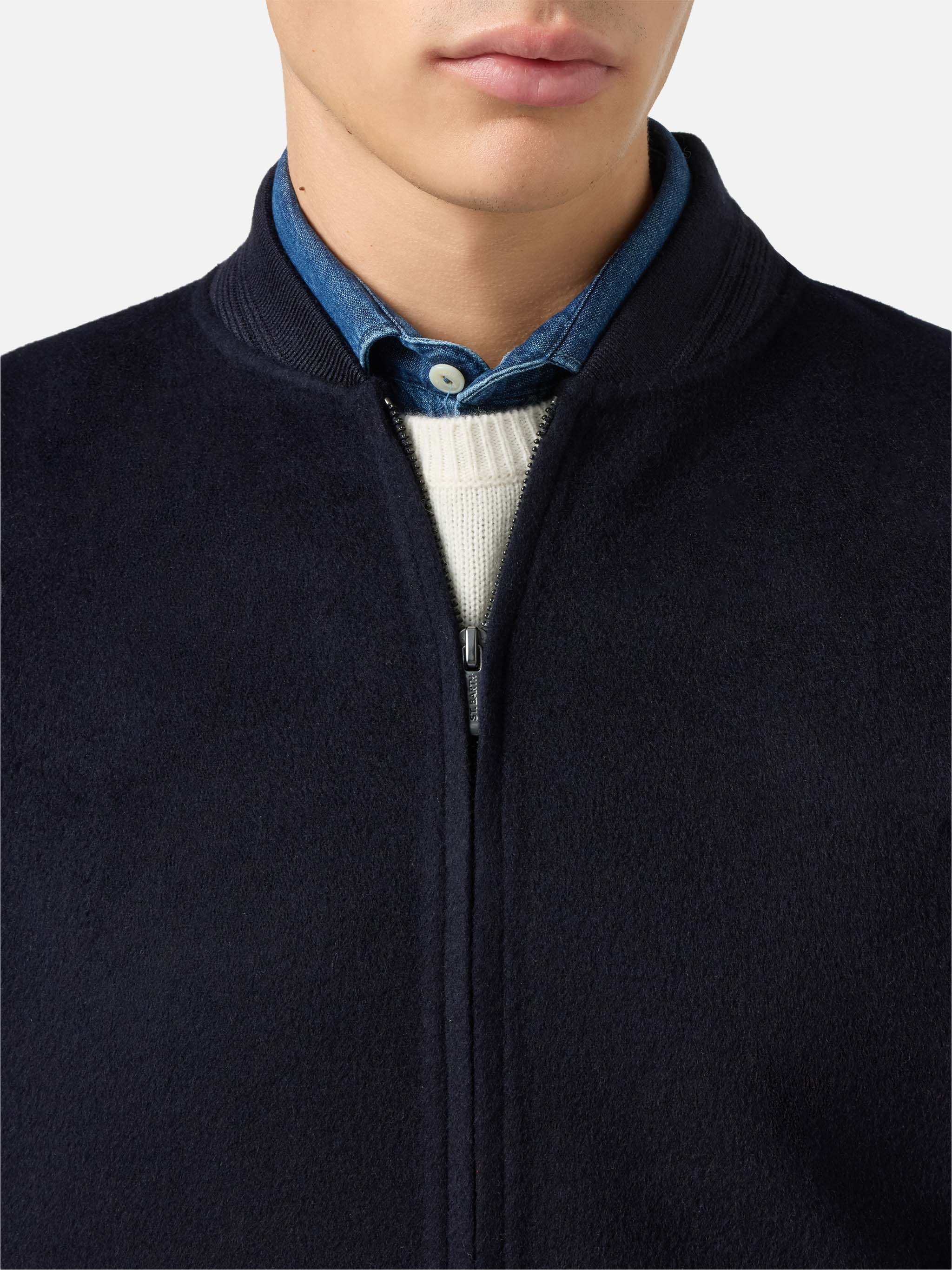 Bomber Camden in lana blu sfoderato  - Image 3