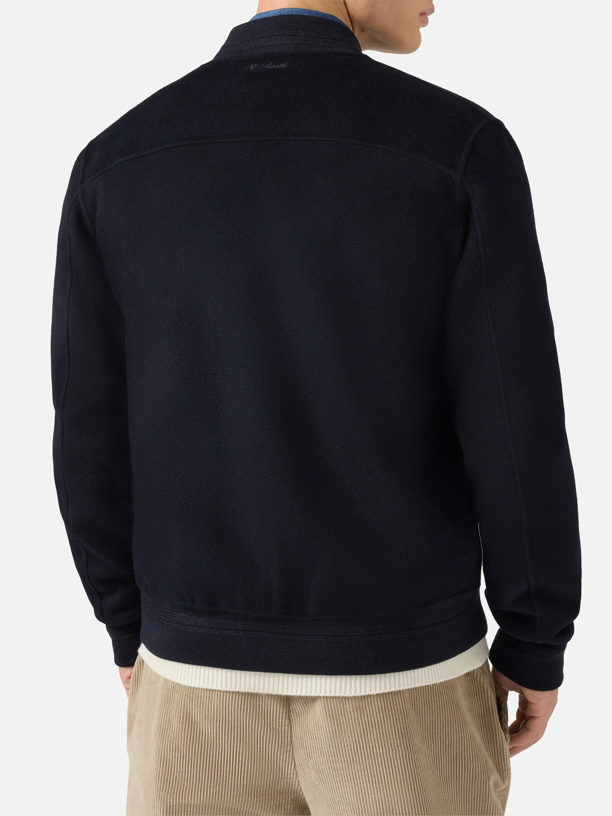 Bomber Camden in lana blu sfoderato  - Image 4