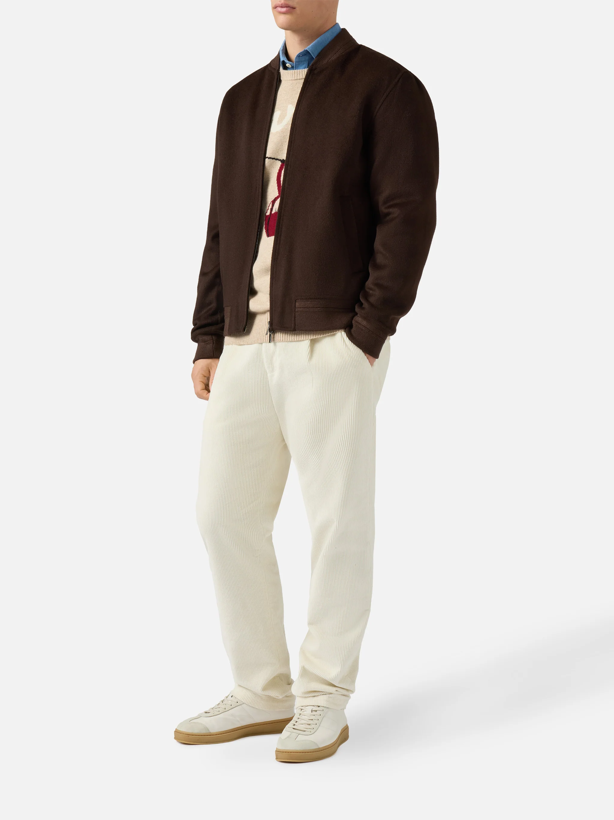 Bomber Camden in lana marrone sfoderato  - Image 2