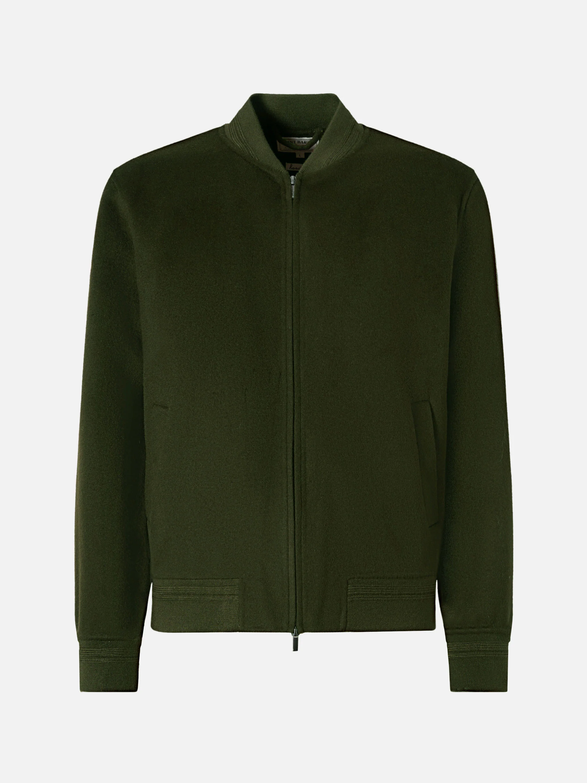 Bomber Camden sfoderato in lana verde militare - Image 3